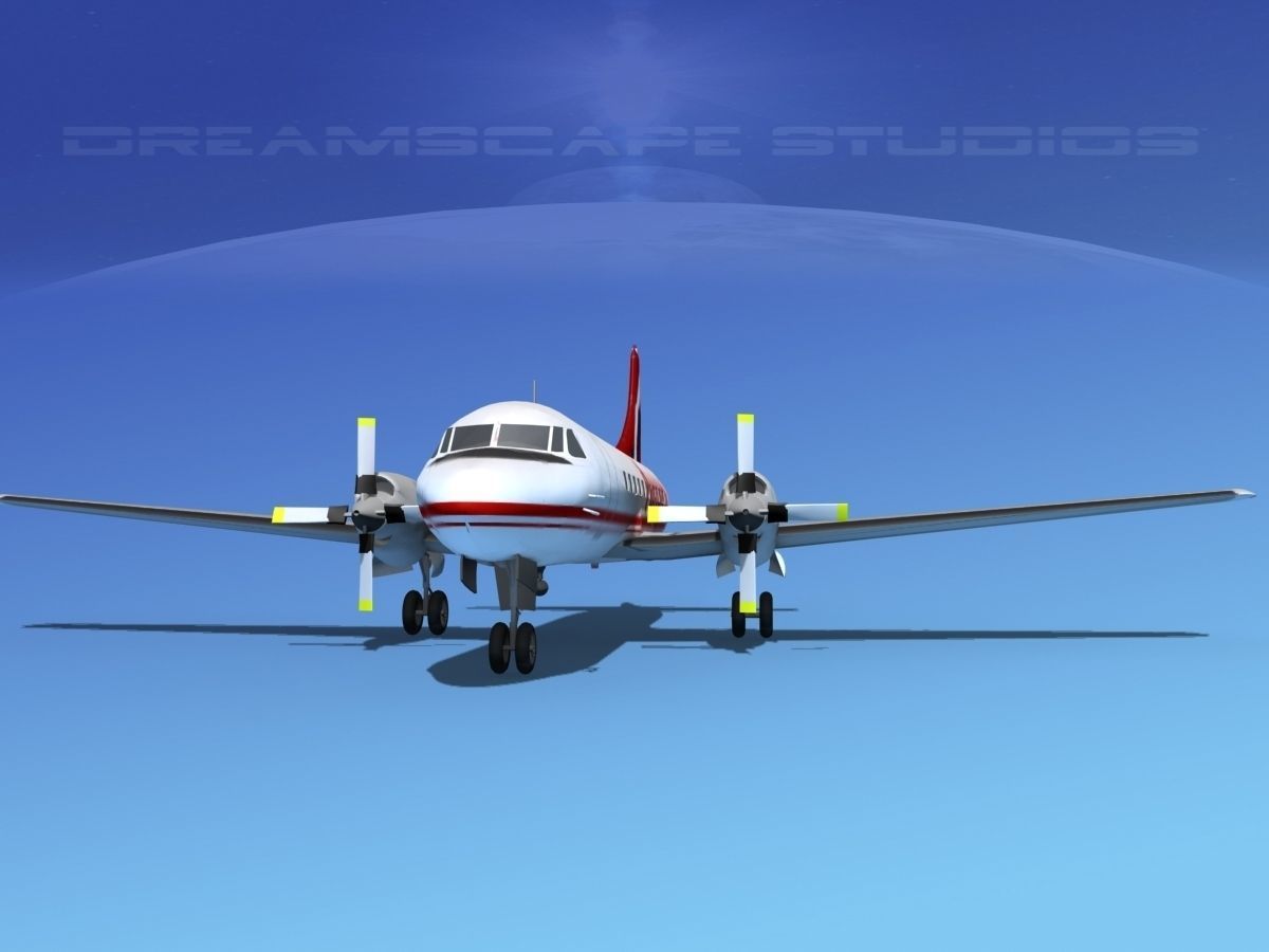 Convair CV-580 Purolator 3D model_1