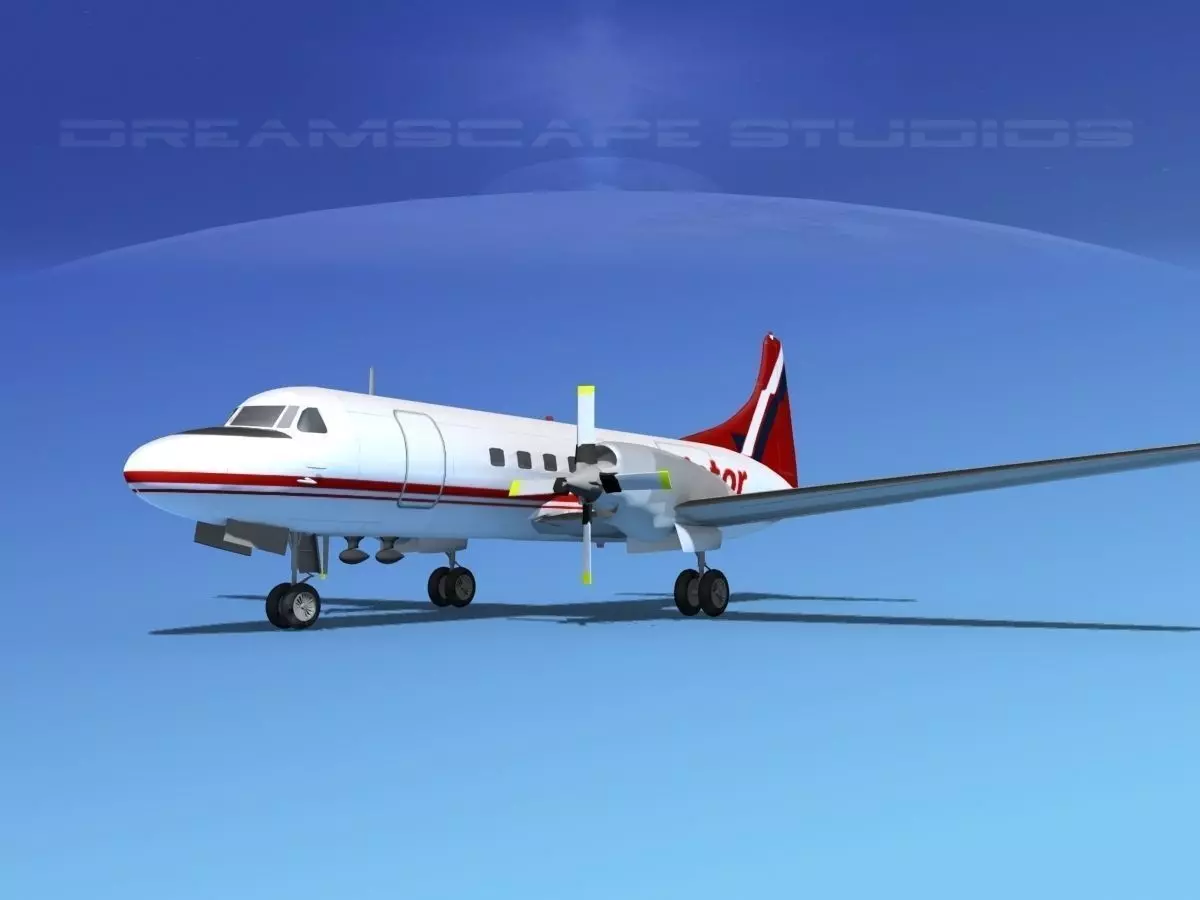 Convair CV-580 Purolator 3D model_0