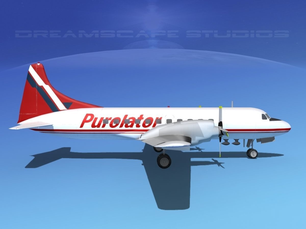 Convair CV-580 Purolator 3D model_7