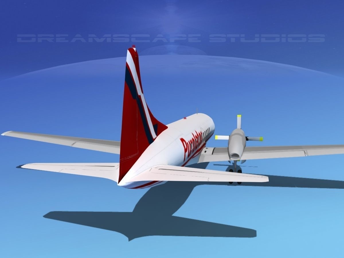 Convair CV-580 Purolator 3D model_9