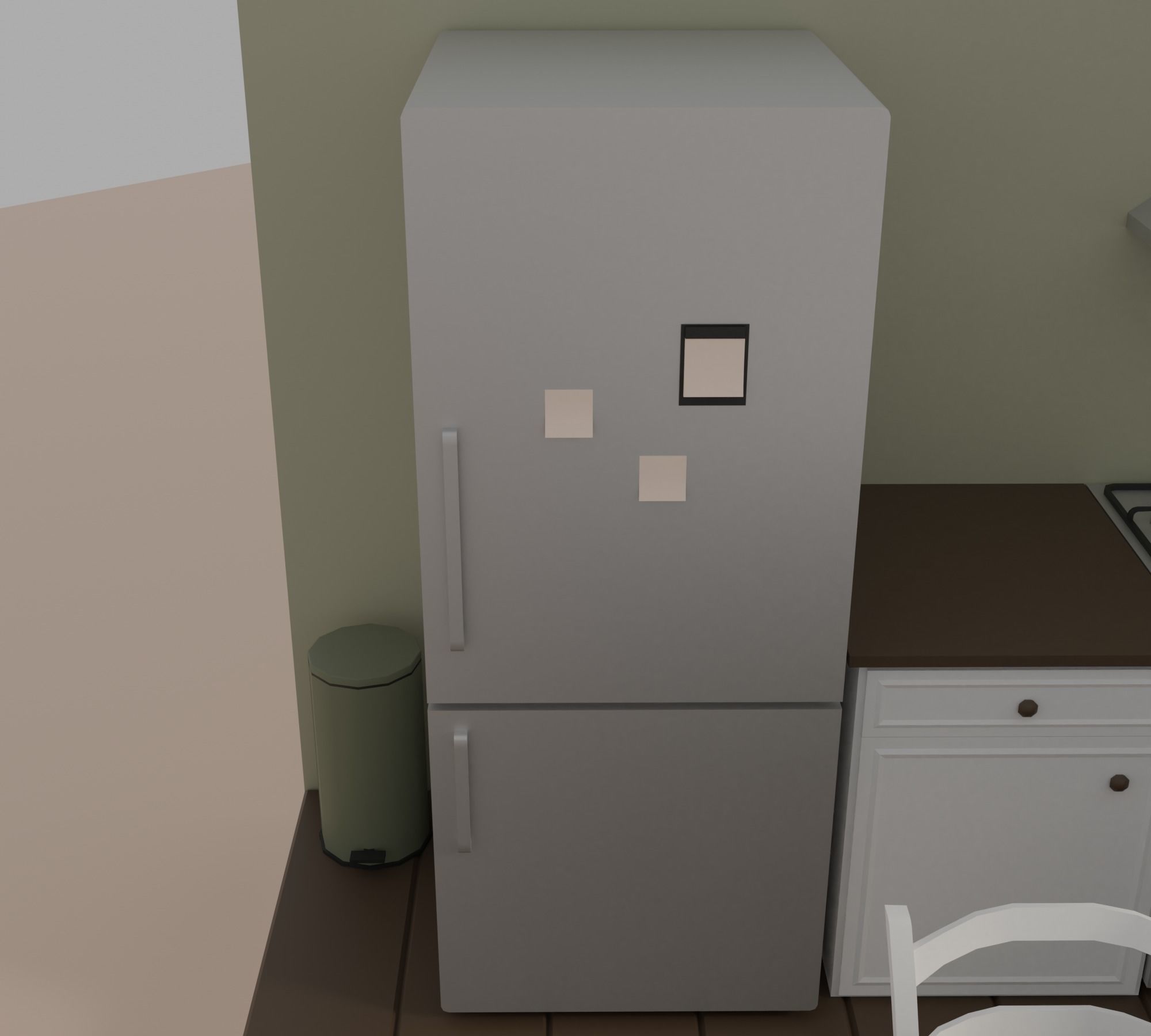 Kitchen Low-poly 3D model_32