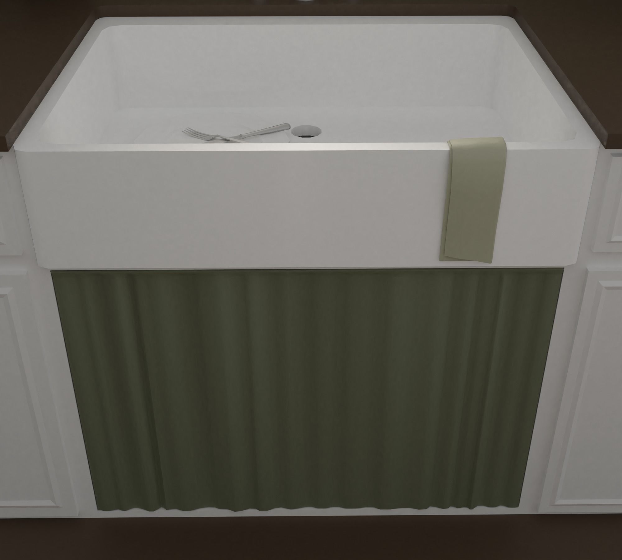 Kitchen Low-poly 3D model_6