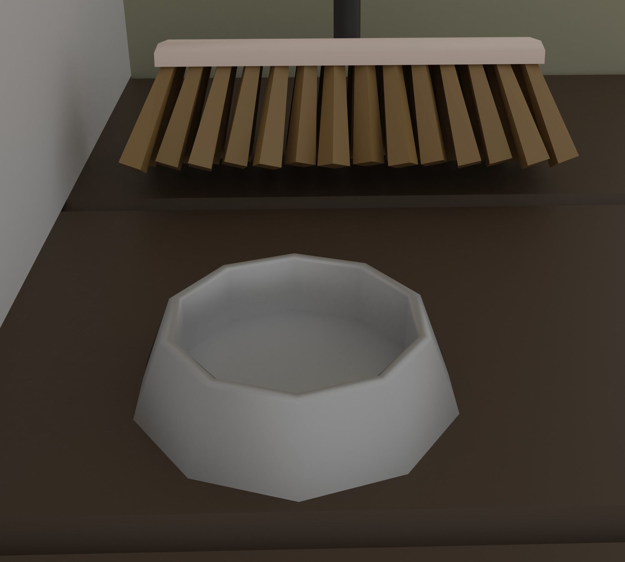 Kitchen Low-poly 3D model_19