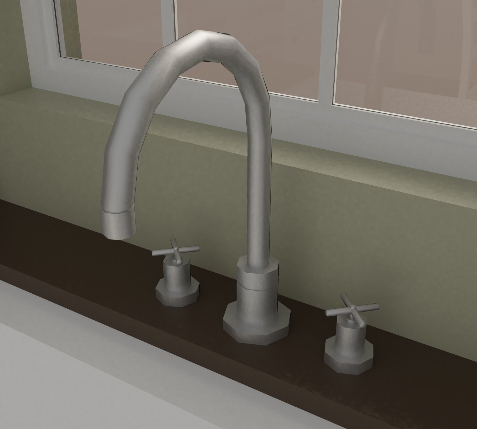 Kitchen Low-poly 3D model_5