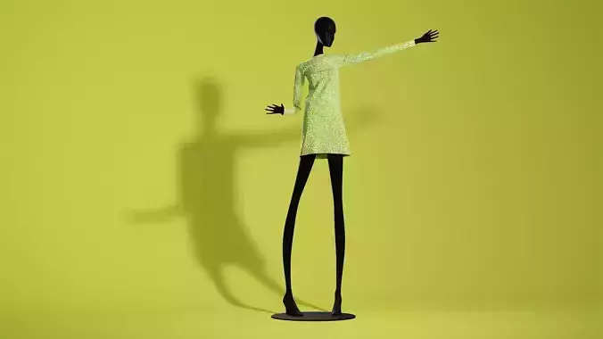 Colleen Corby 1960 Dress Pose 12 3D model