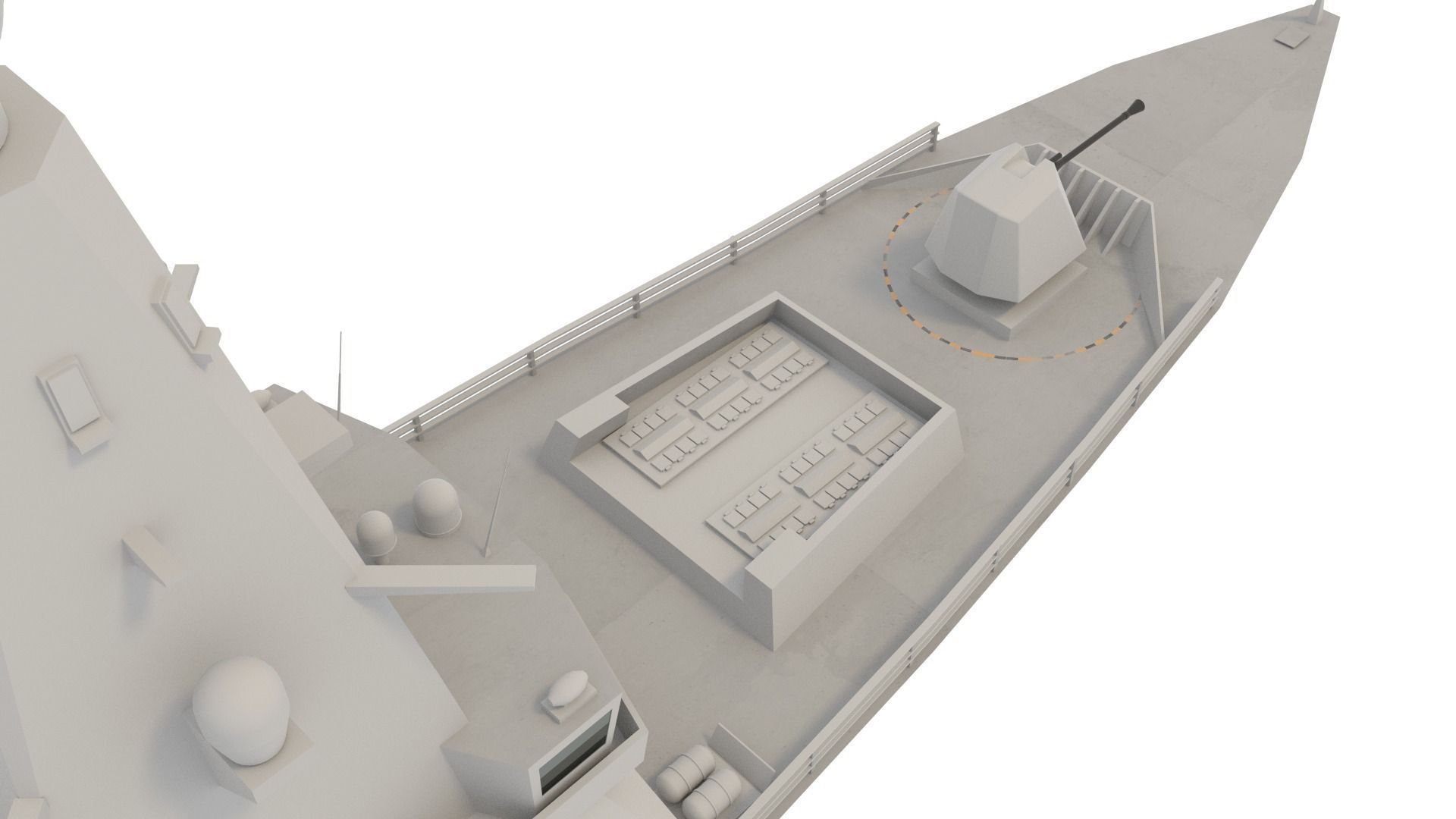 hms type 45 Low-poly 3D model_2