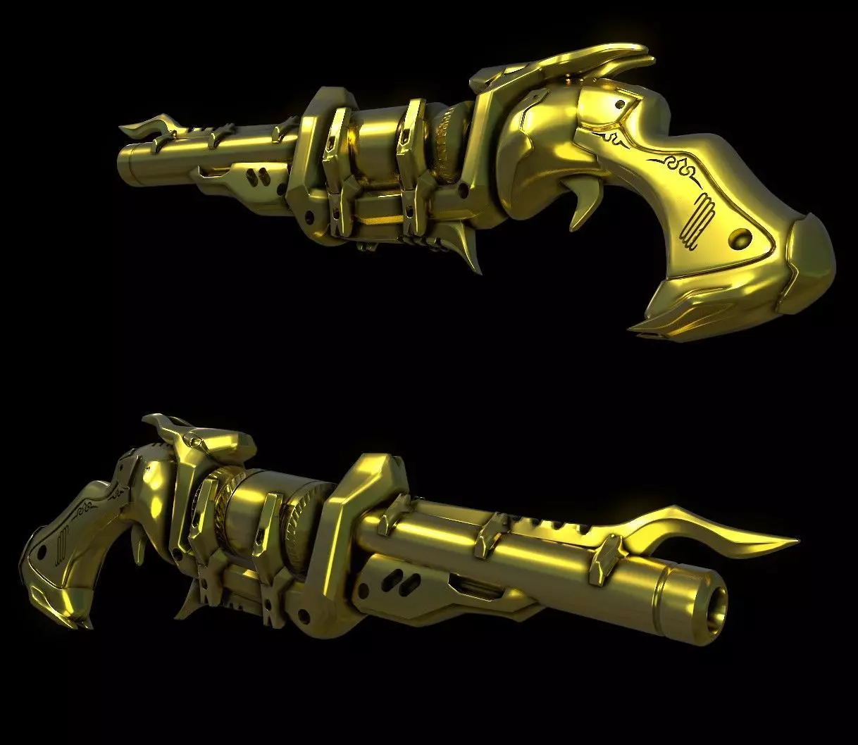 Warframe Mesa Prime Regulators 3D print model_0