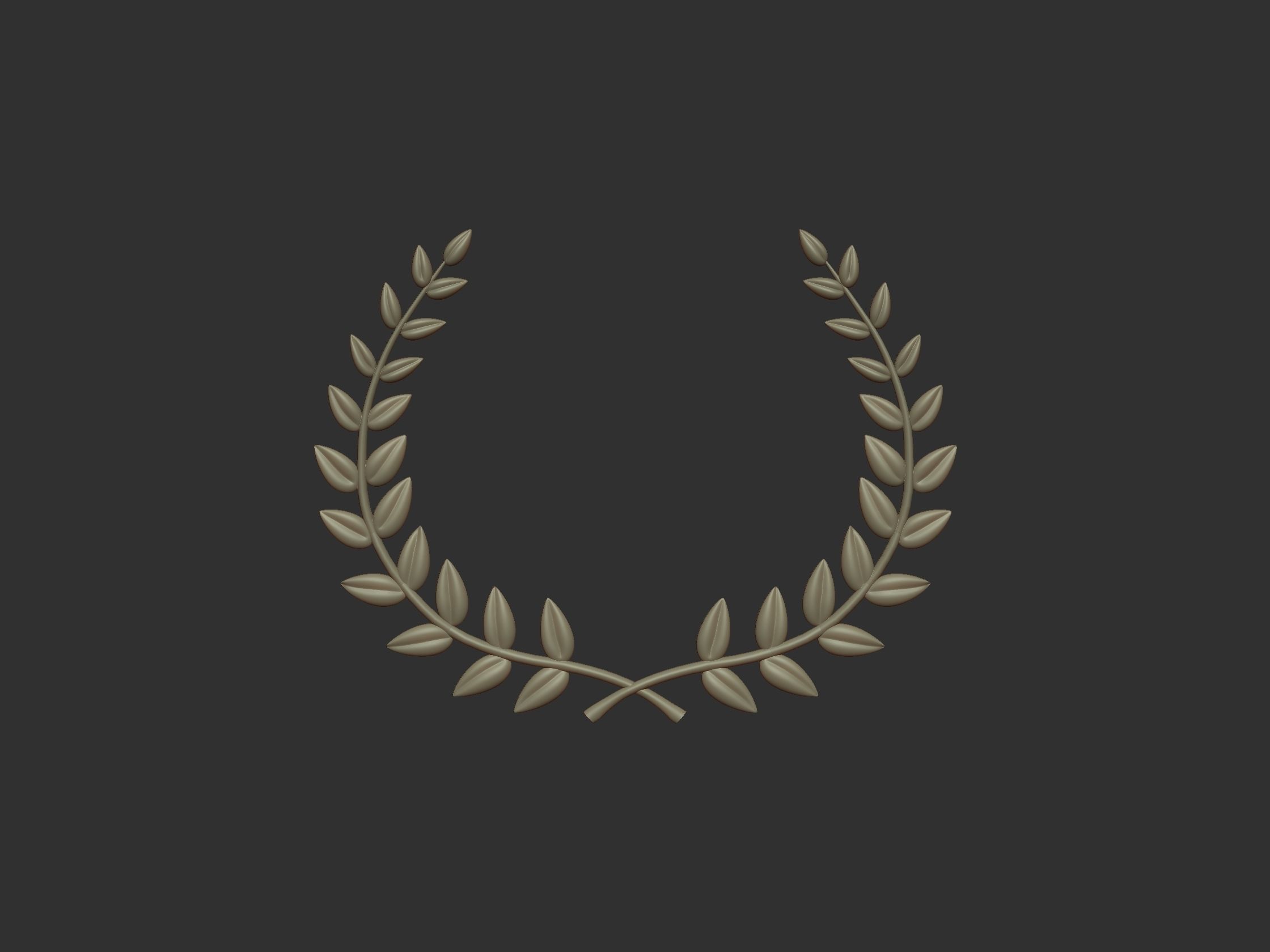 Laurel Wreath 3D print model_2