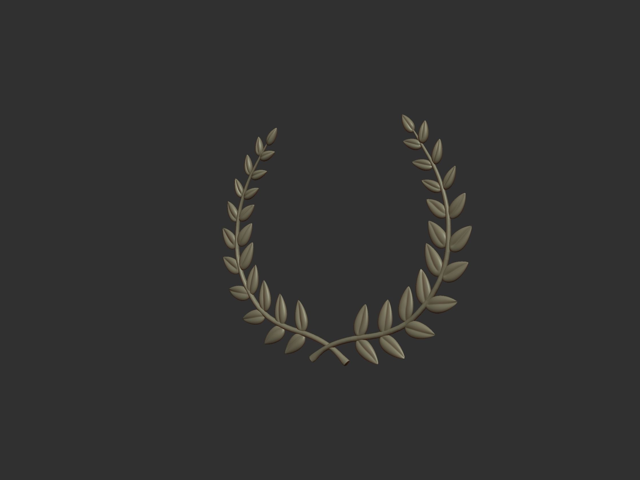 Laurel Wreath 3D print model_4