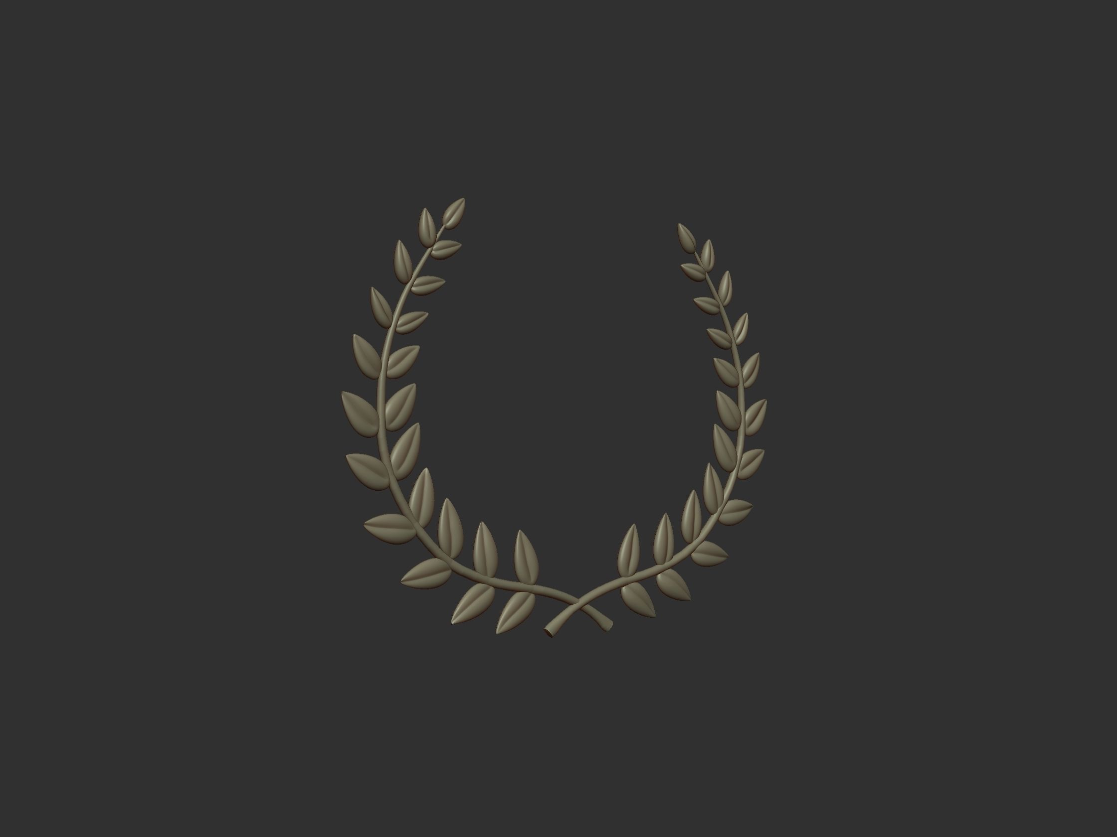 Laurel Wreath 3D print model_3