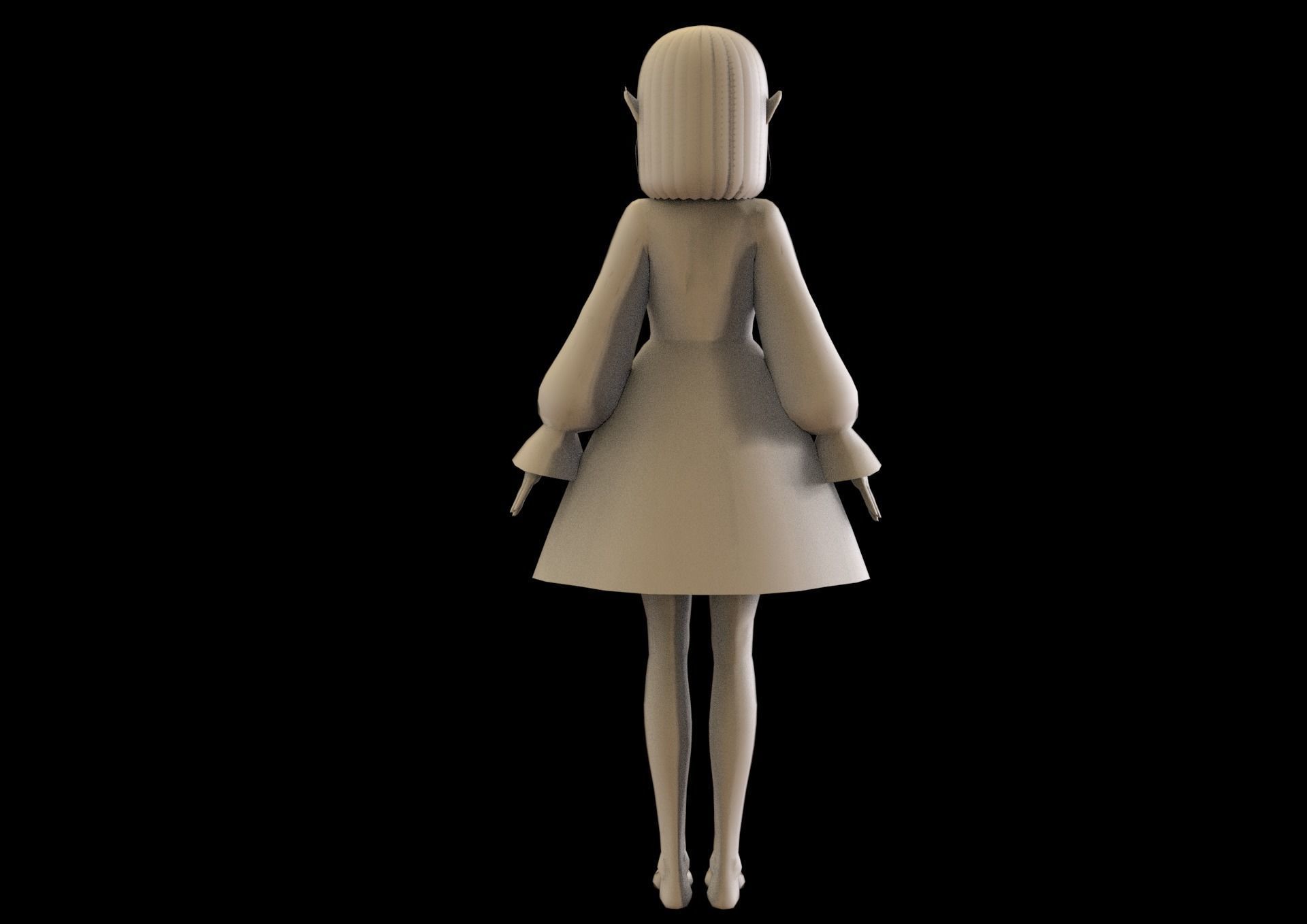 game ready Low Poly Anime Character 20 Low-poly 3D model_8