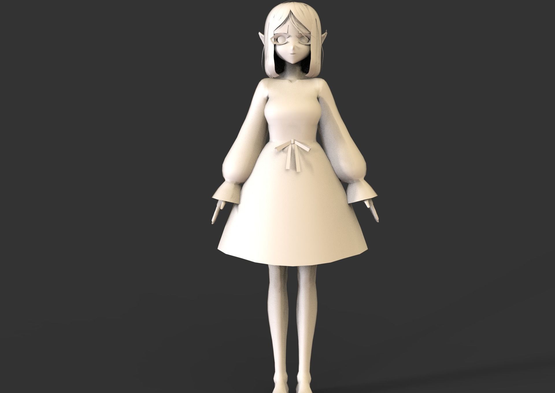 game ready Low Poly Anime Character 20 Low-poly 3D model_6