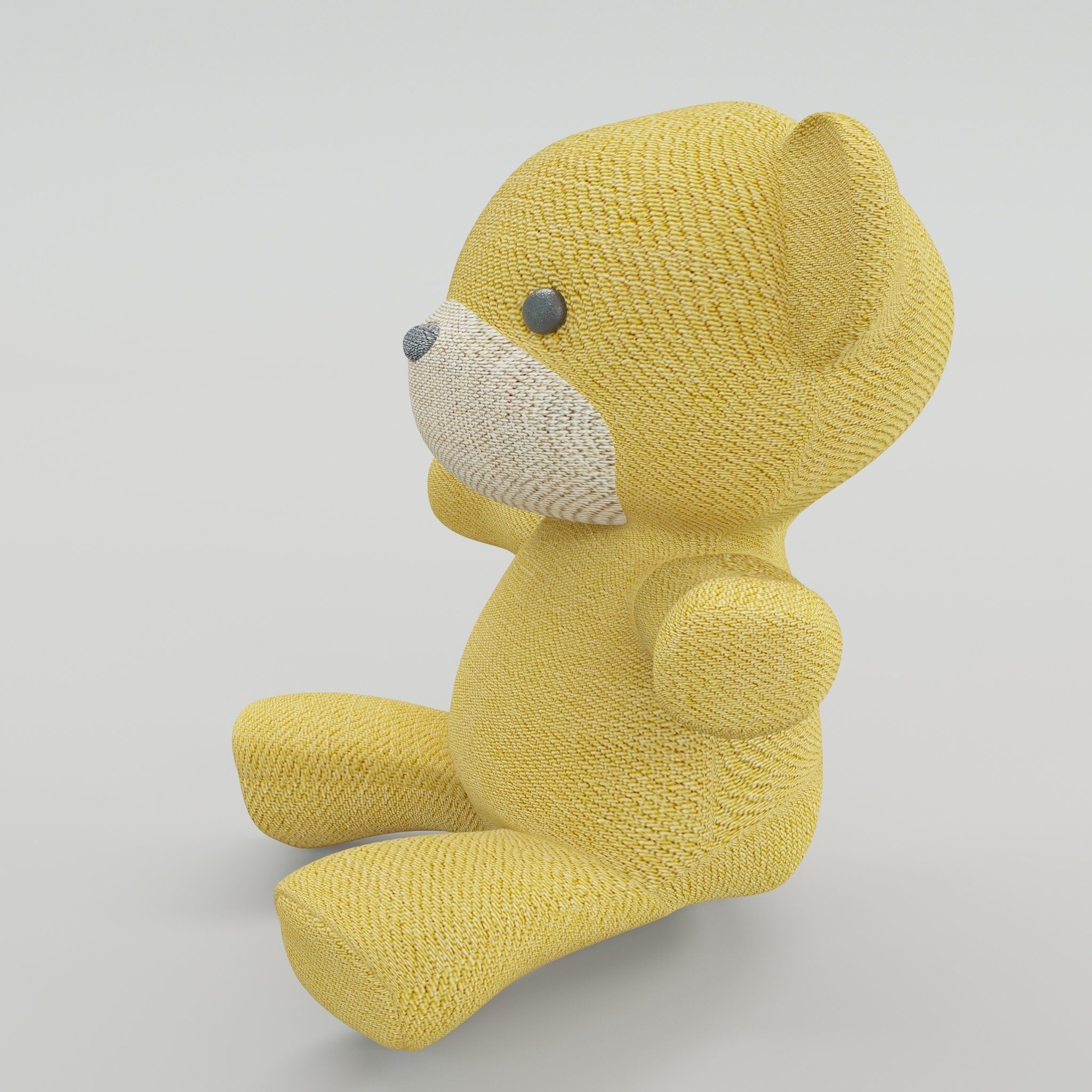 Knitted teddy Bear toy 3D model_1