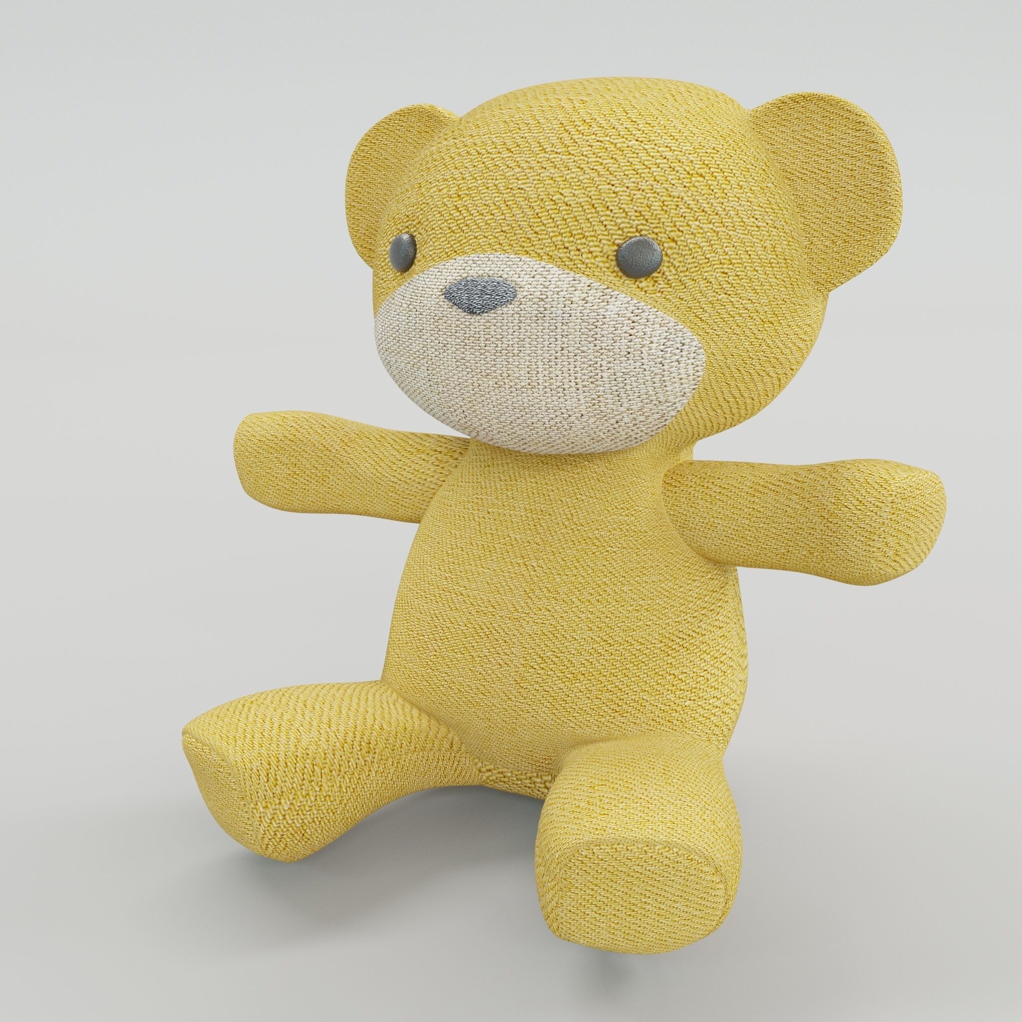 Knitted teddy Bear toy 3D model_2