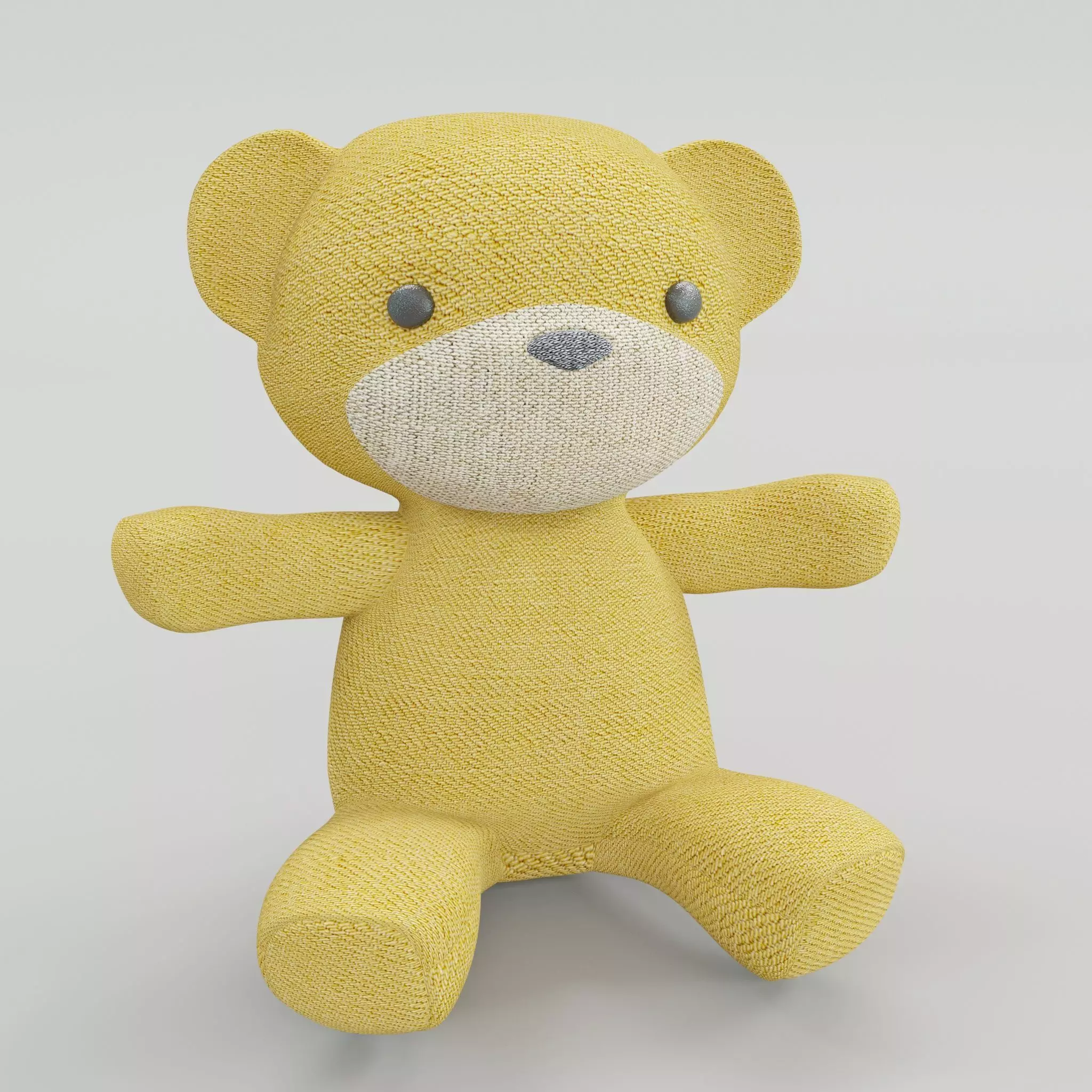 Knitted teddy Bear toy 3D model_0