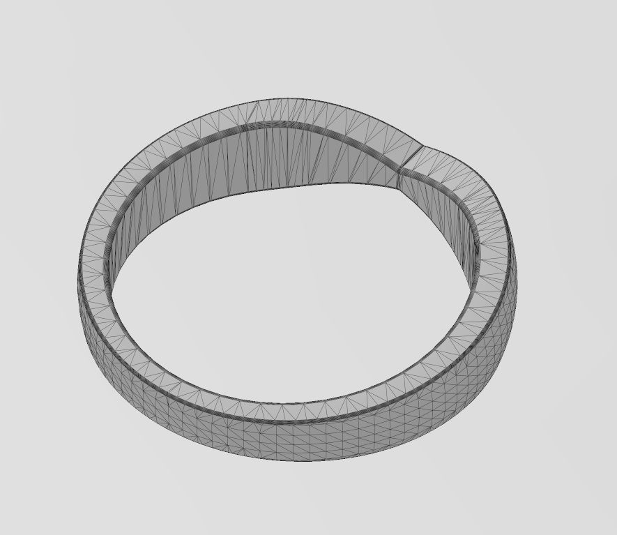 Simple pinched rounded band US sizes 5to9 3D print model_14