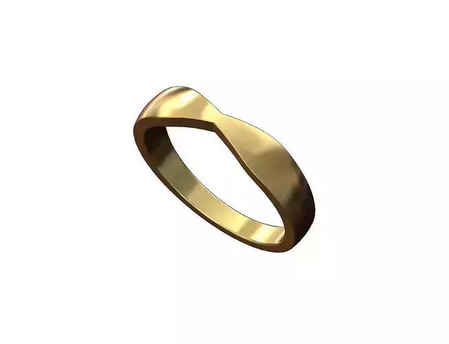 Simple pinched rounded band US sizes 5to9