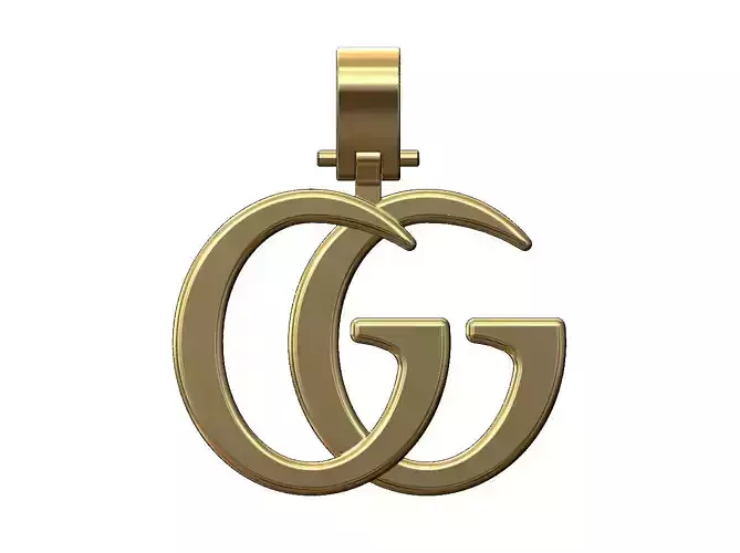 GG logo pendant with bail