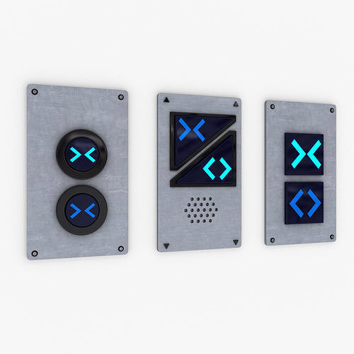 Door Buttons Free Free low-poly 3D model