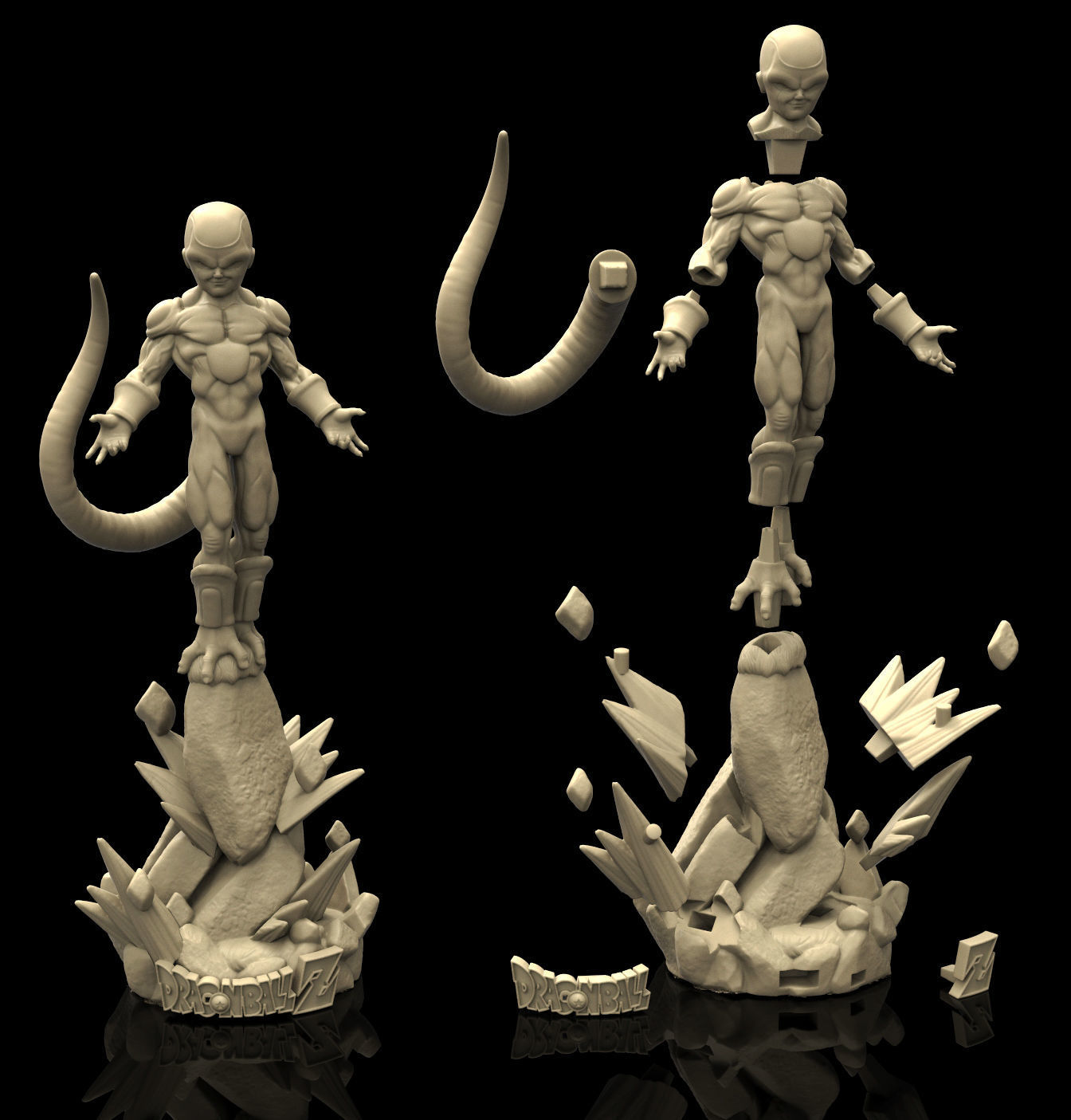 Freeza dragon ball z character 3D print model_4