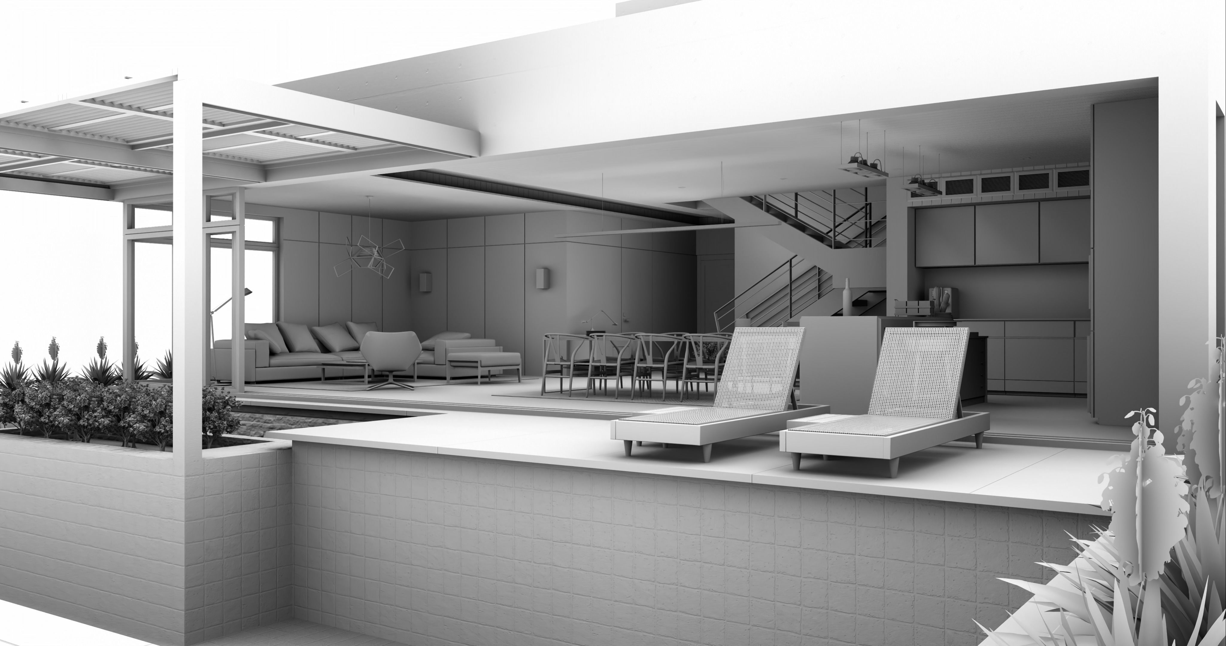 Modern living - B5  3D model_18