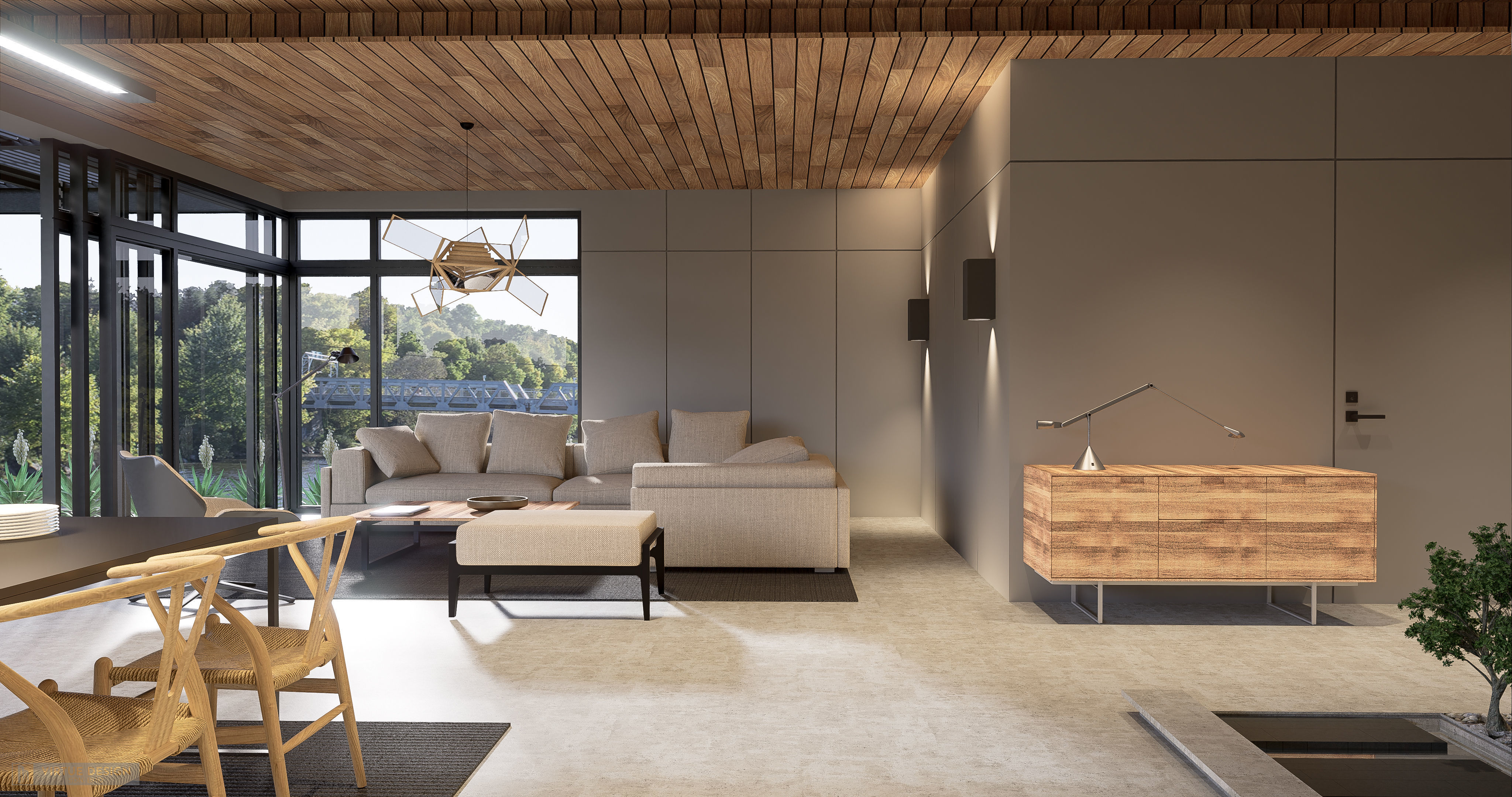 Modern living - B5  3D model_4