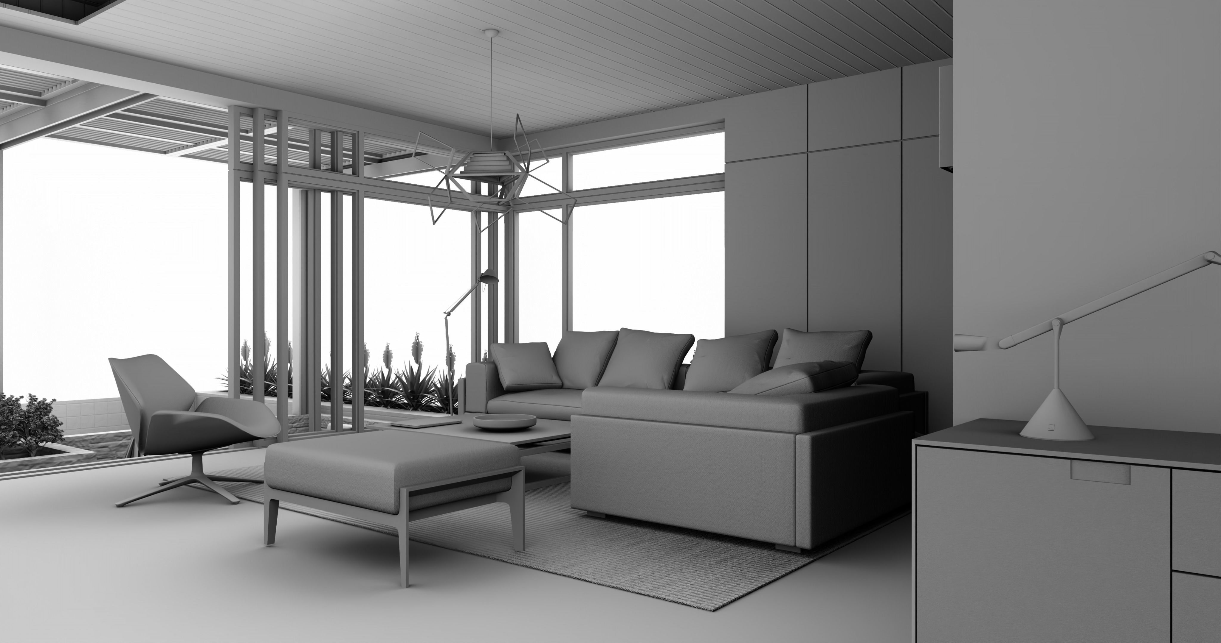 Modern living - B5  3D model_15
