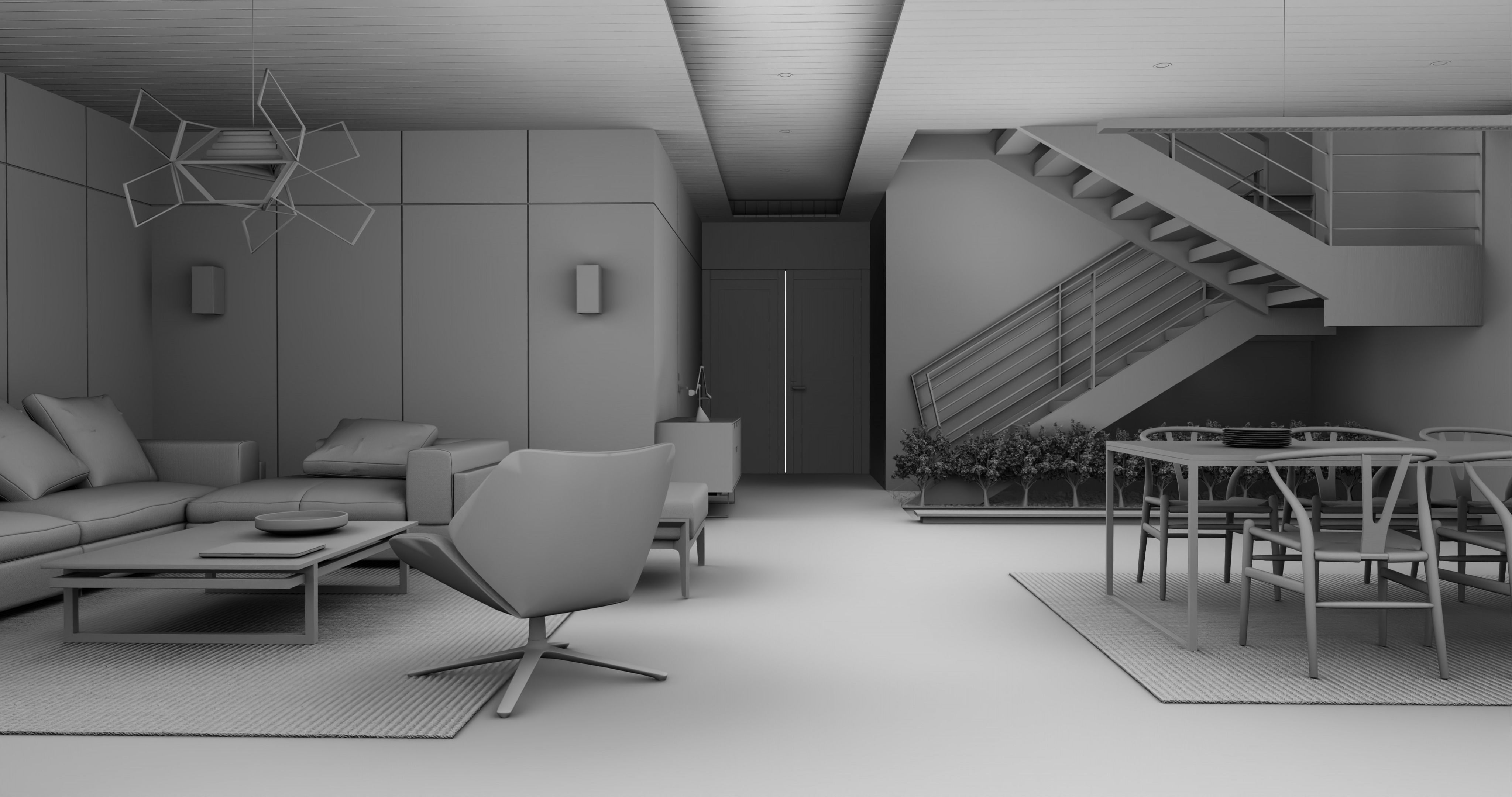 Modern living - B5  3D model_12