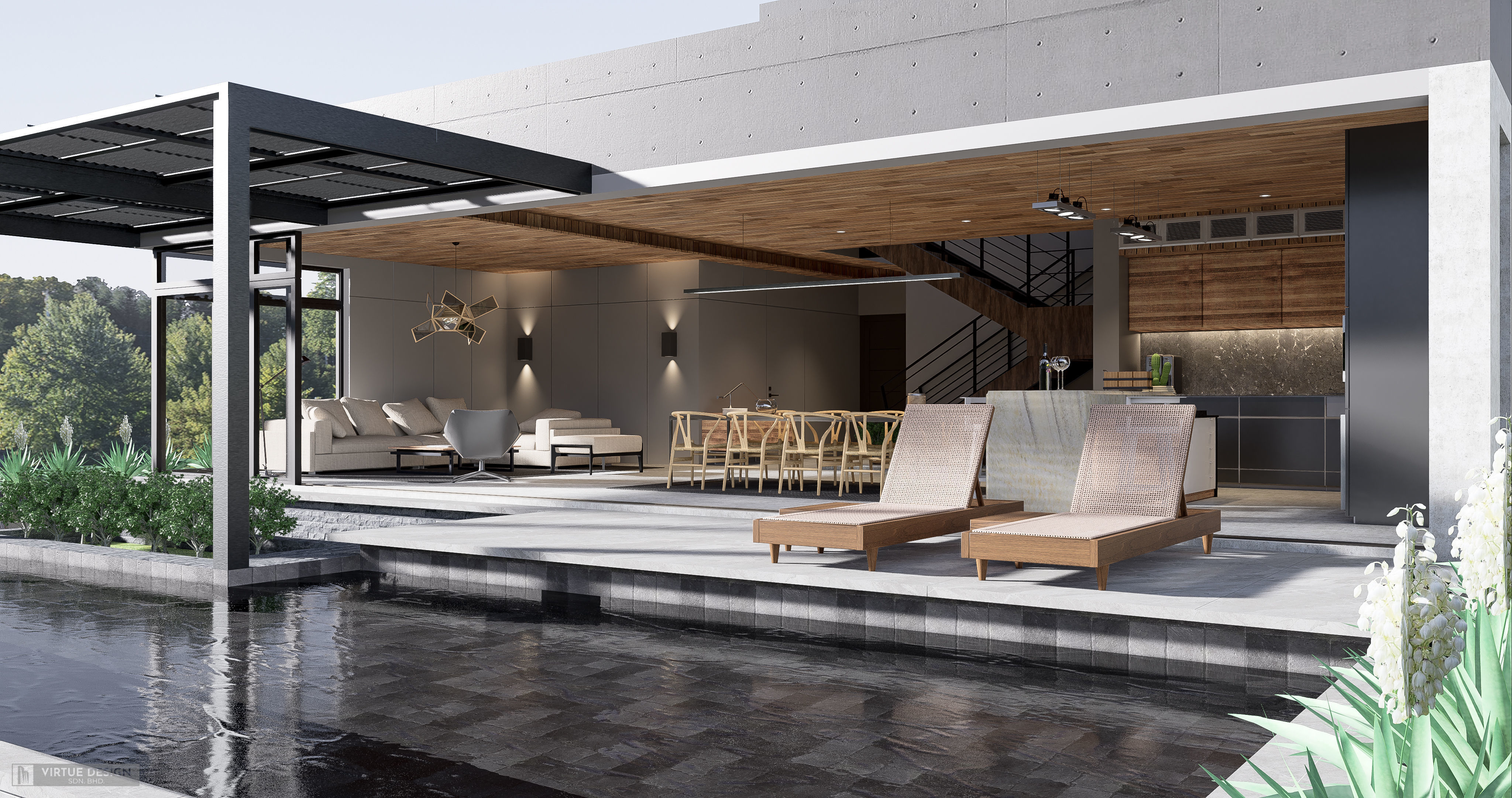 Modern living - B5  3D model_3