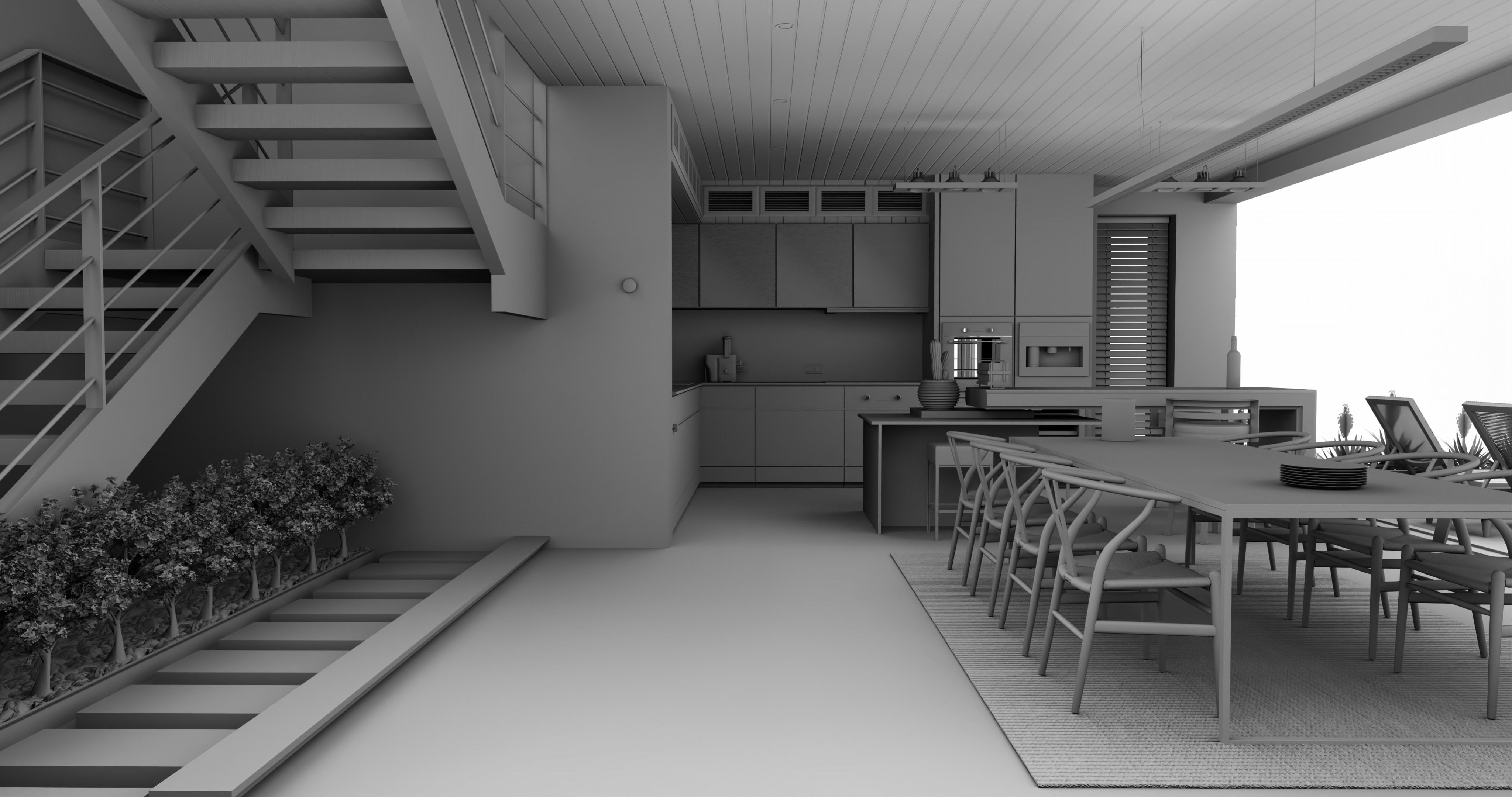 Modern living - B5  3D model_23