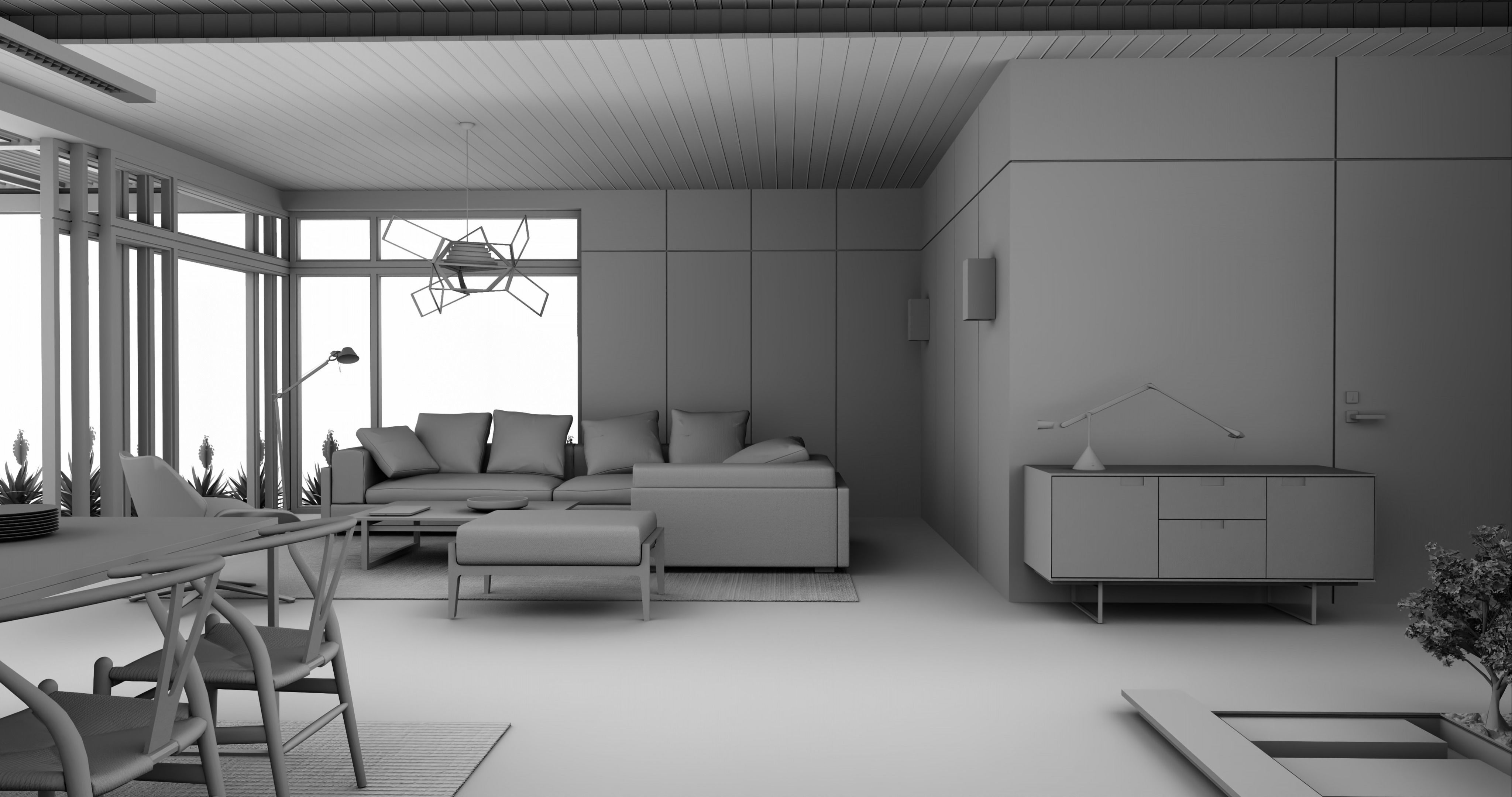 Modern living - B5  3D model_17