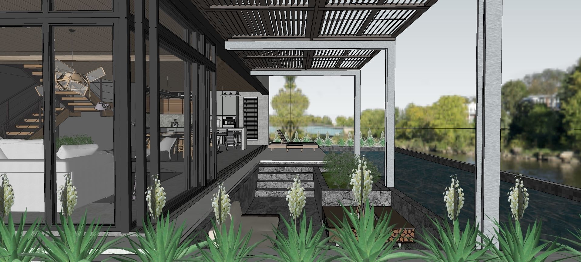 Modern living - B5  3D model_33