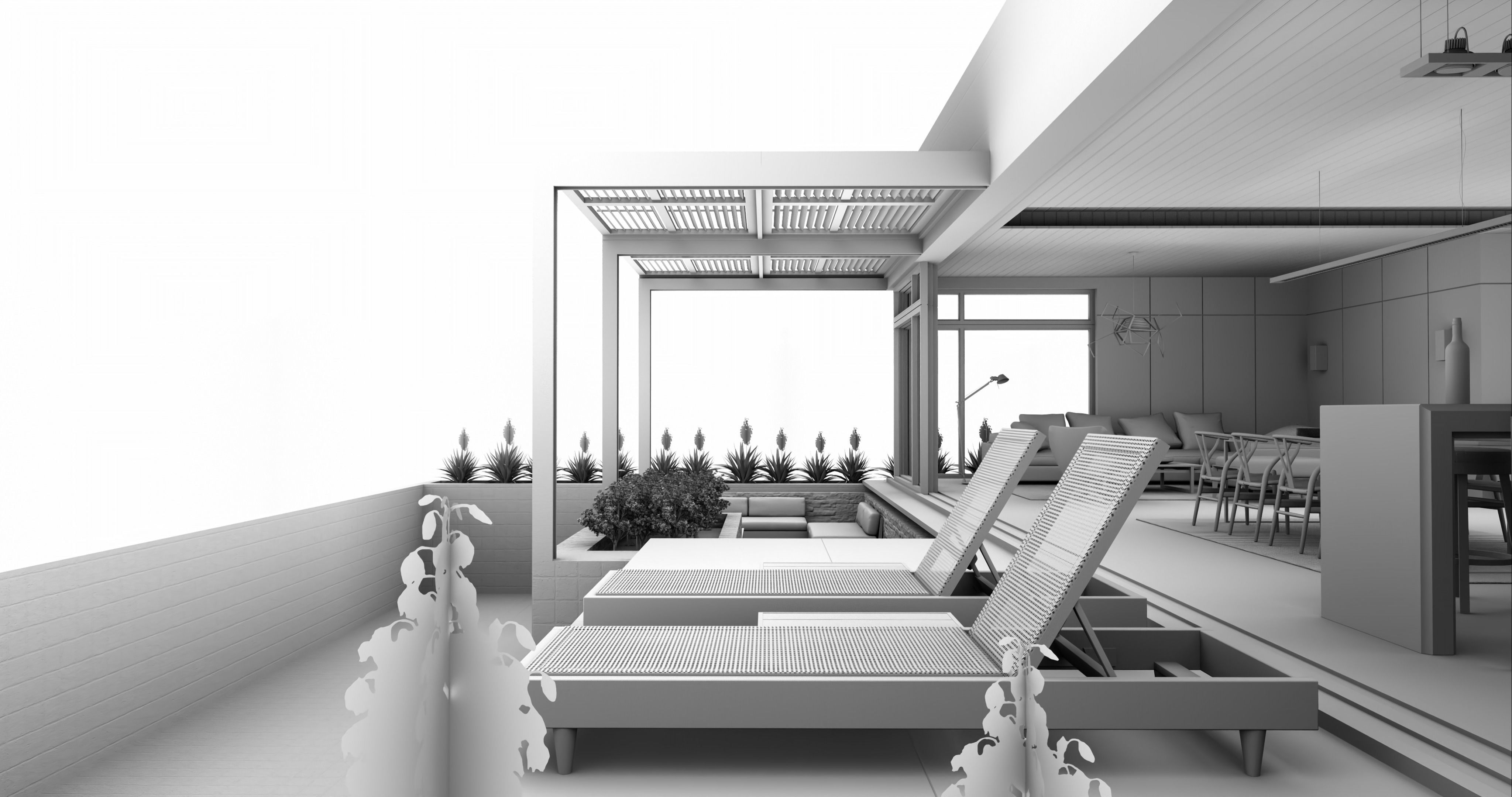 Modern living - B5  3D model_16