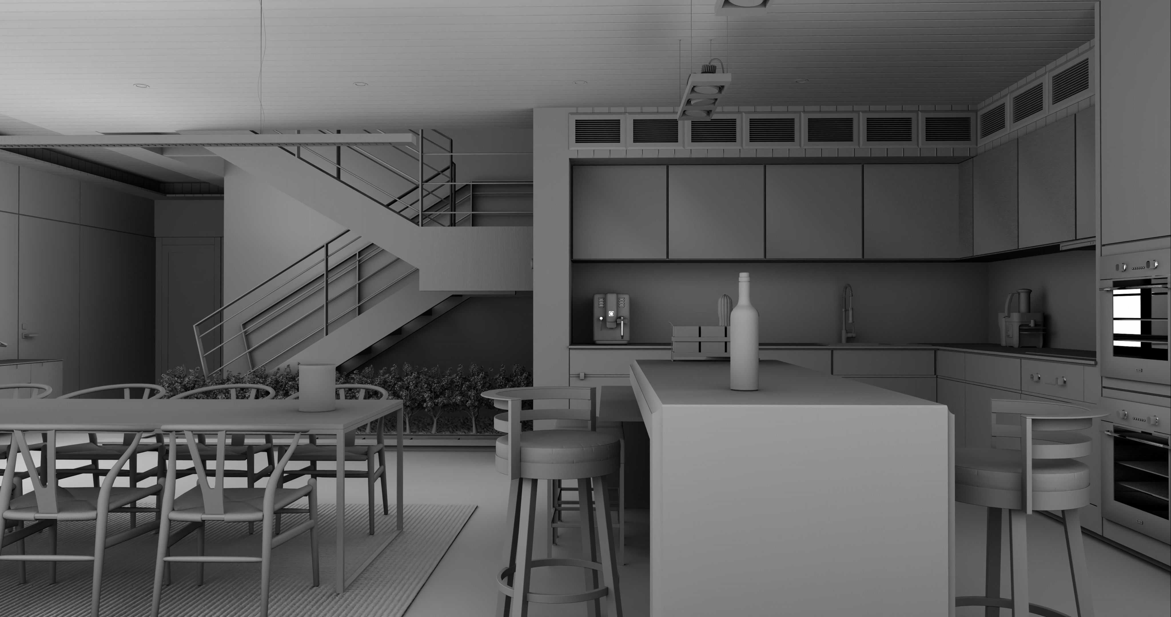 Modern living - B5  3D model_14