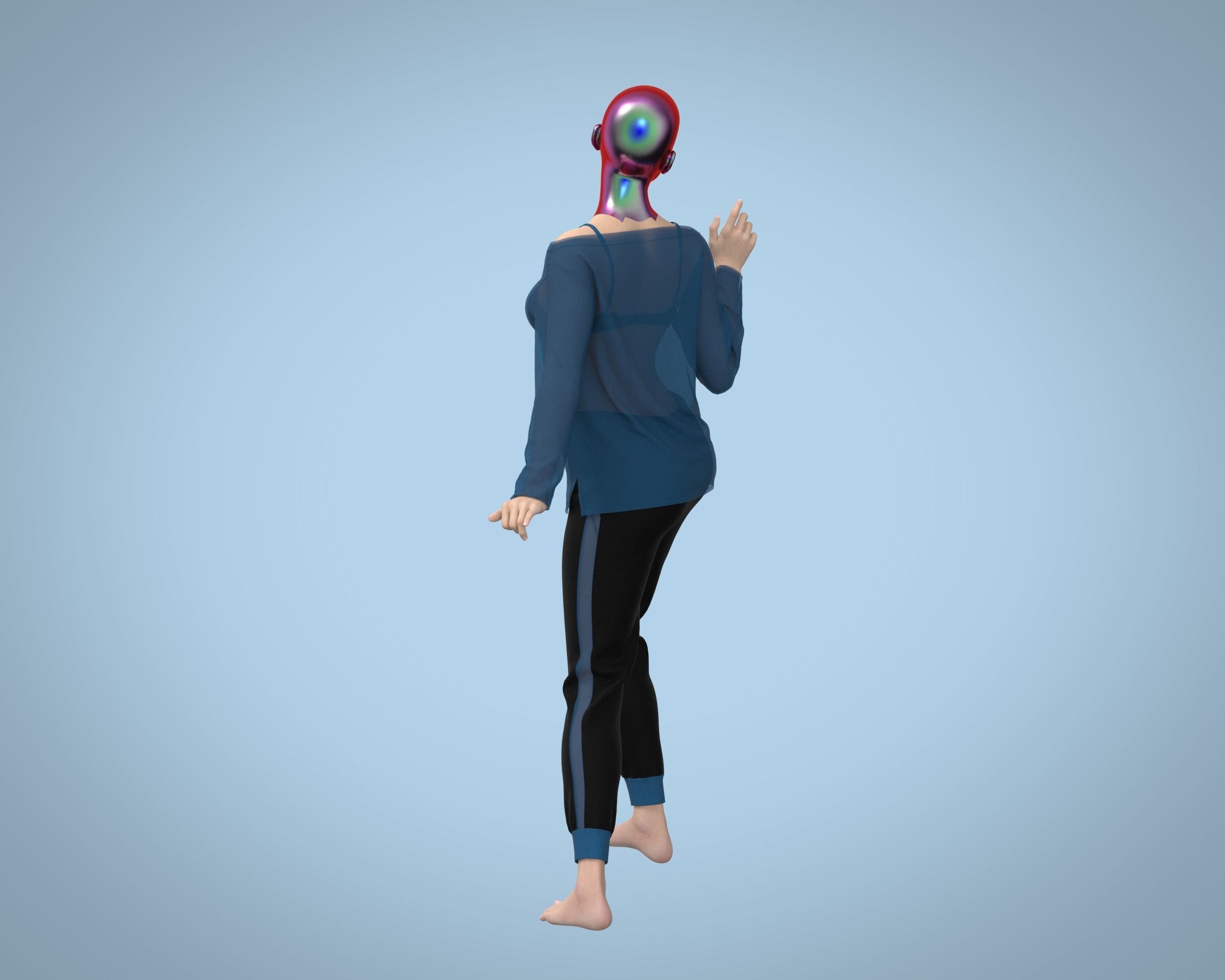 Ladies Tops with Jogger 3D model_5