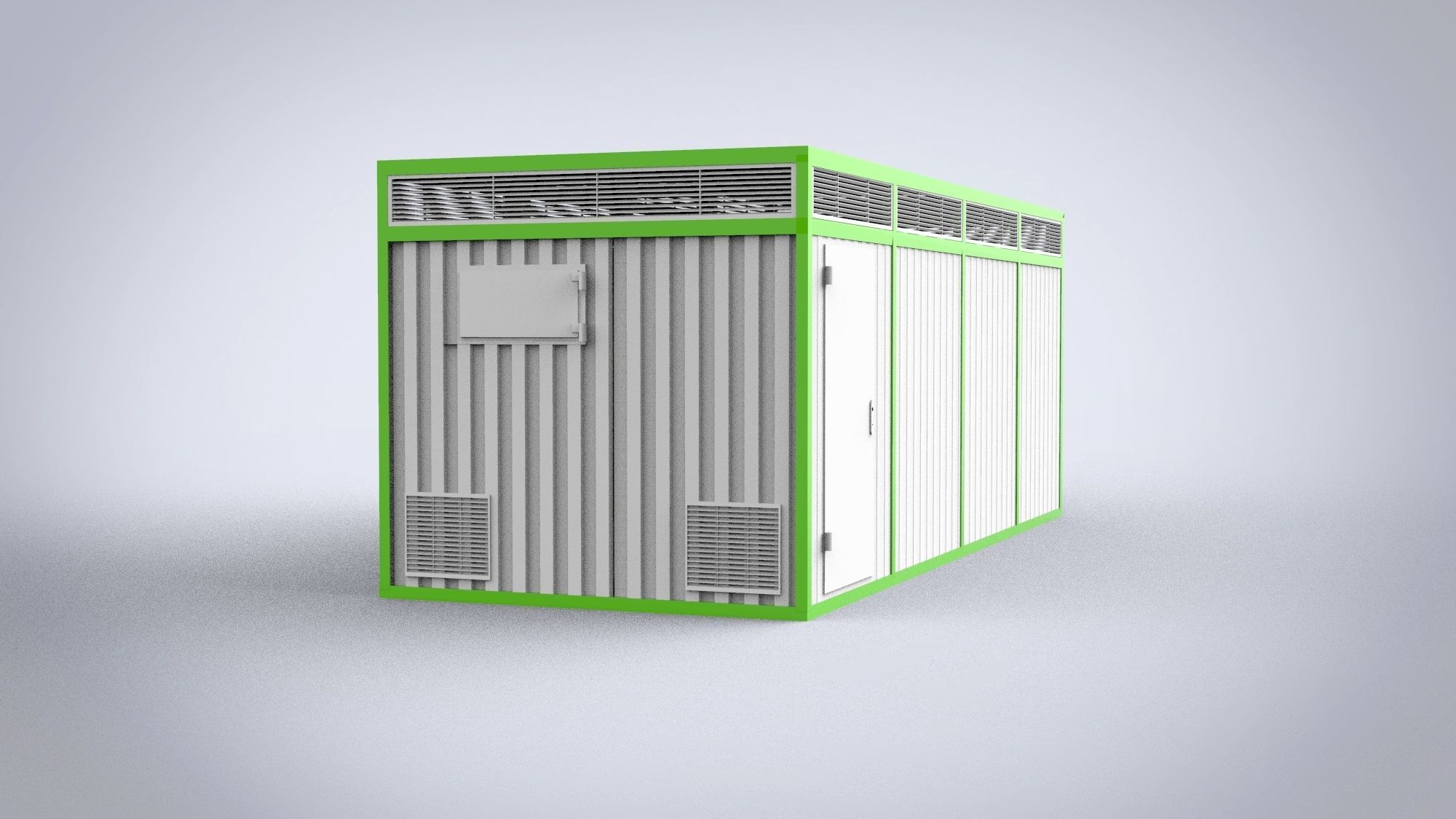 Four Modular buildings 15m2 3D Model Collection_5