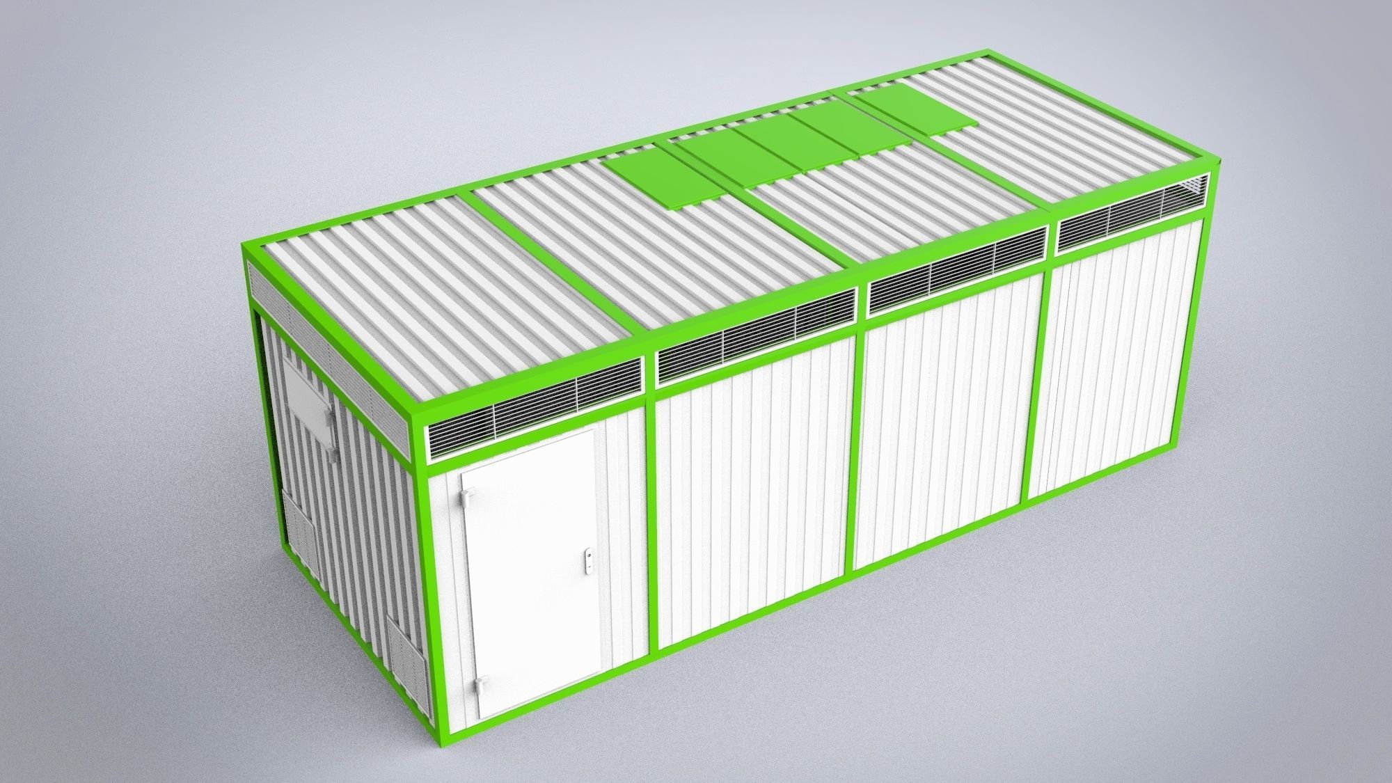 Four Modular buildings 15m2 3D Model Collection_6