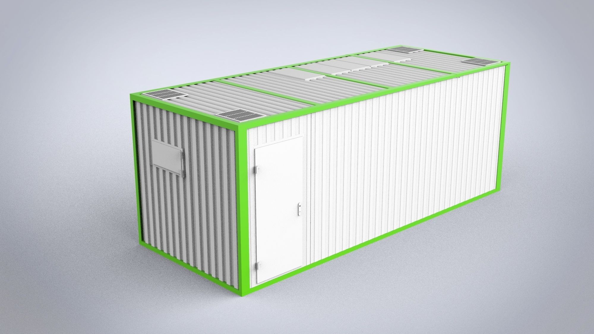 Four Modular buildings 15m2 3D Model Collection_10