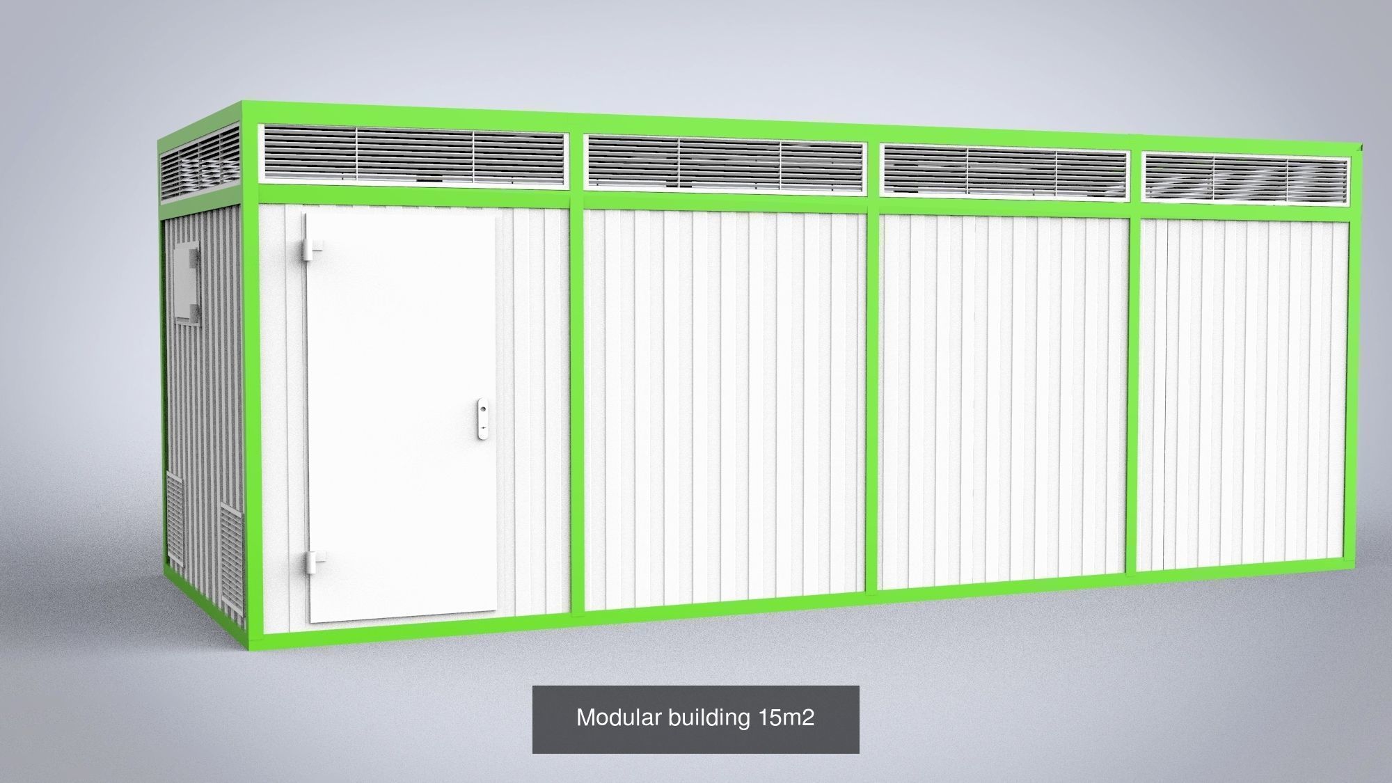Four Modular buildings 15m2 3D Model Collection_4