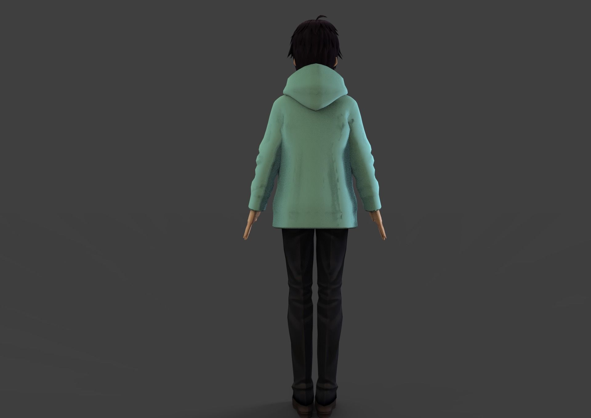 game ready Low Poly Anime Character 21 Low-poly 3D model_4