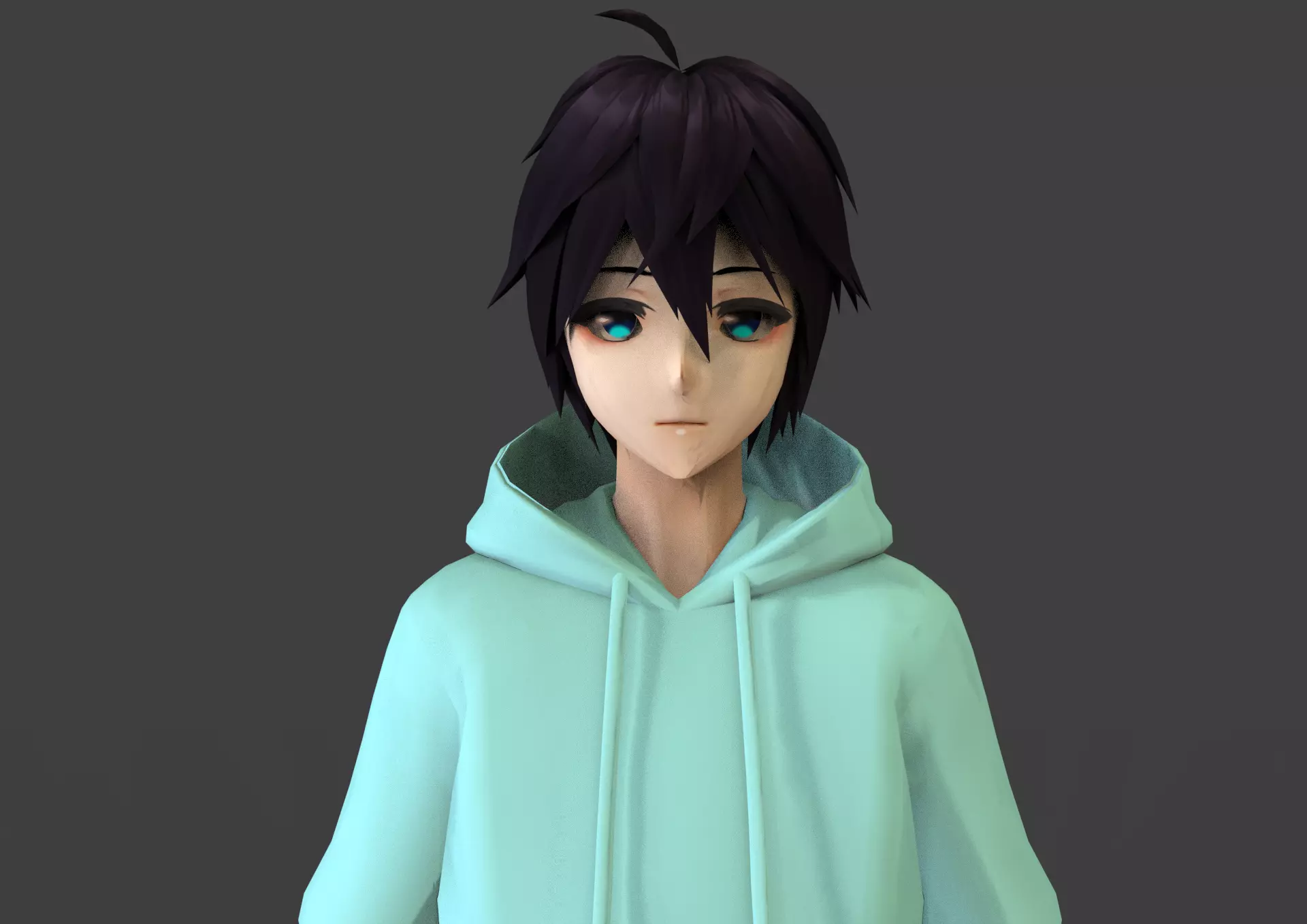 game ready Low Poly Anime Character 21 Low-poly 3D model_0