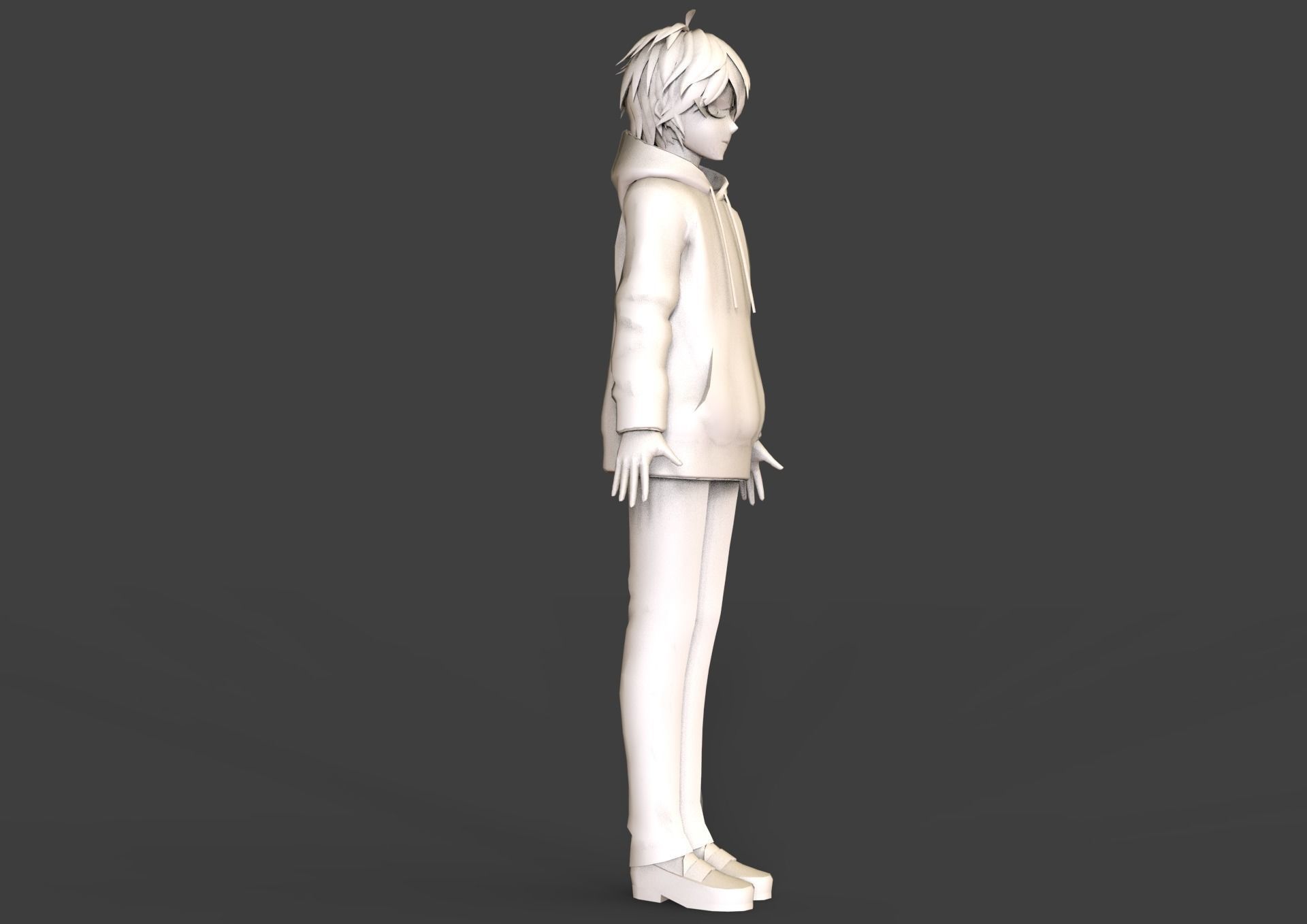 game ready Low Poly Anime Character 21 Low-poly 3D model_7