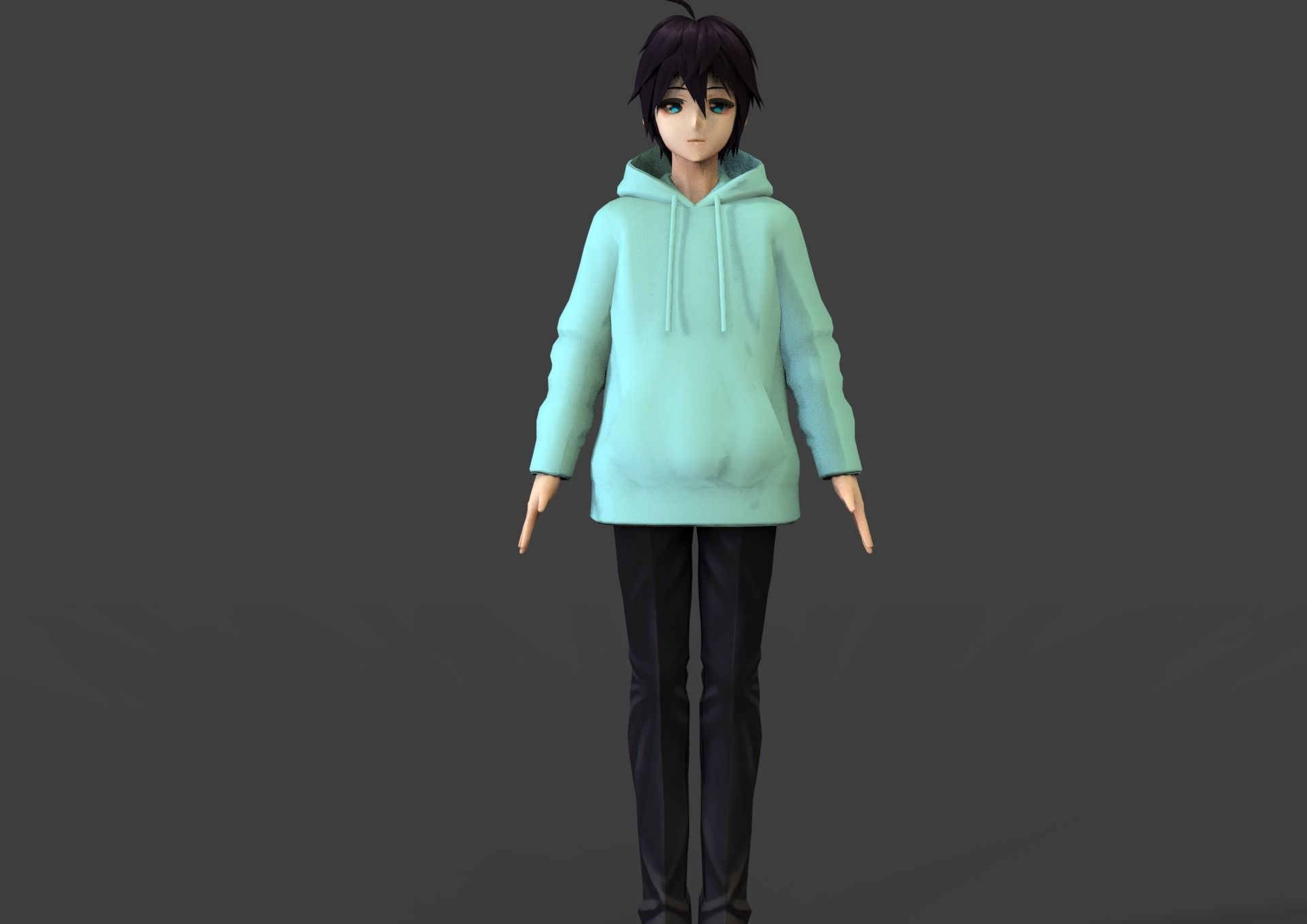 game ready Low Poly Anime Character 21 Low-poly 3D model_1