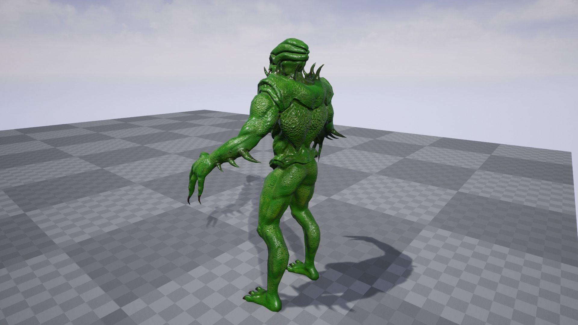 Reptile monster  Low-poly 3D model_22