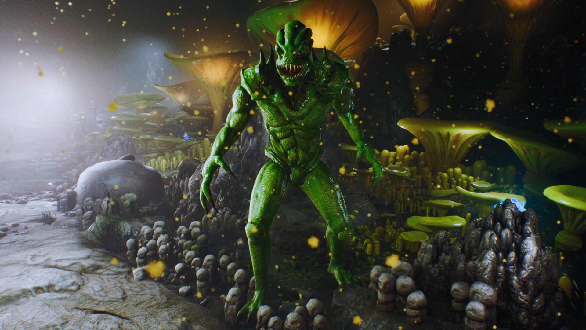 Reptile monster  Low-poly 3D model_8