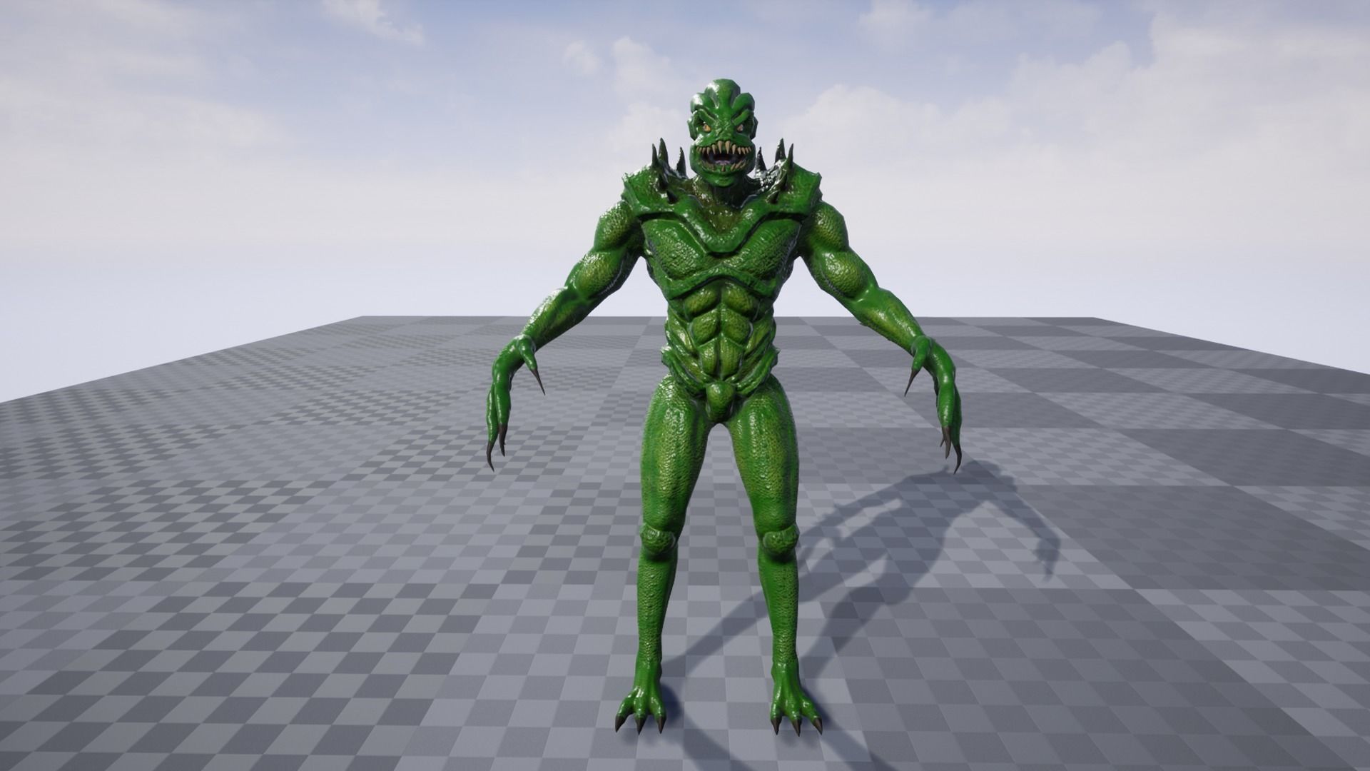 Reptile monster  Low-poly 3D model_20