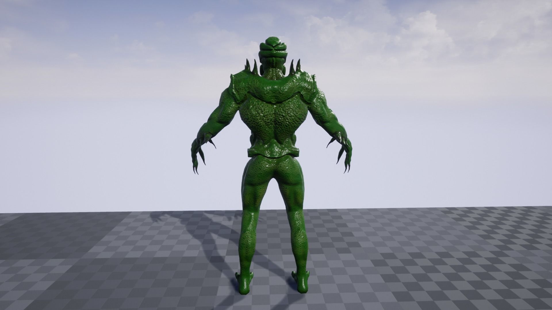 Reptile monster  Low-poly 3D model_21