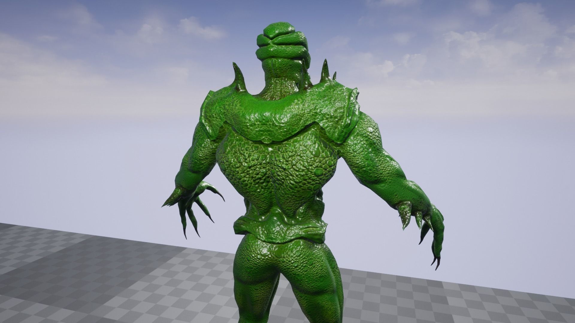 Reptile monster  Low-poly 3D model_23