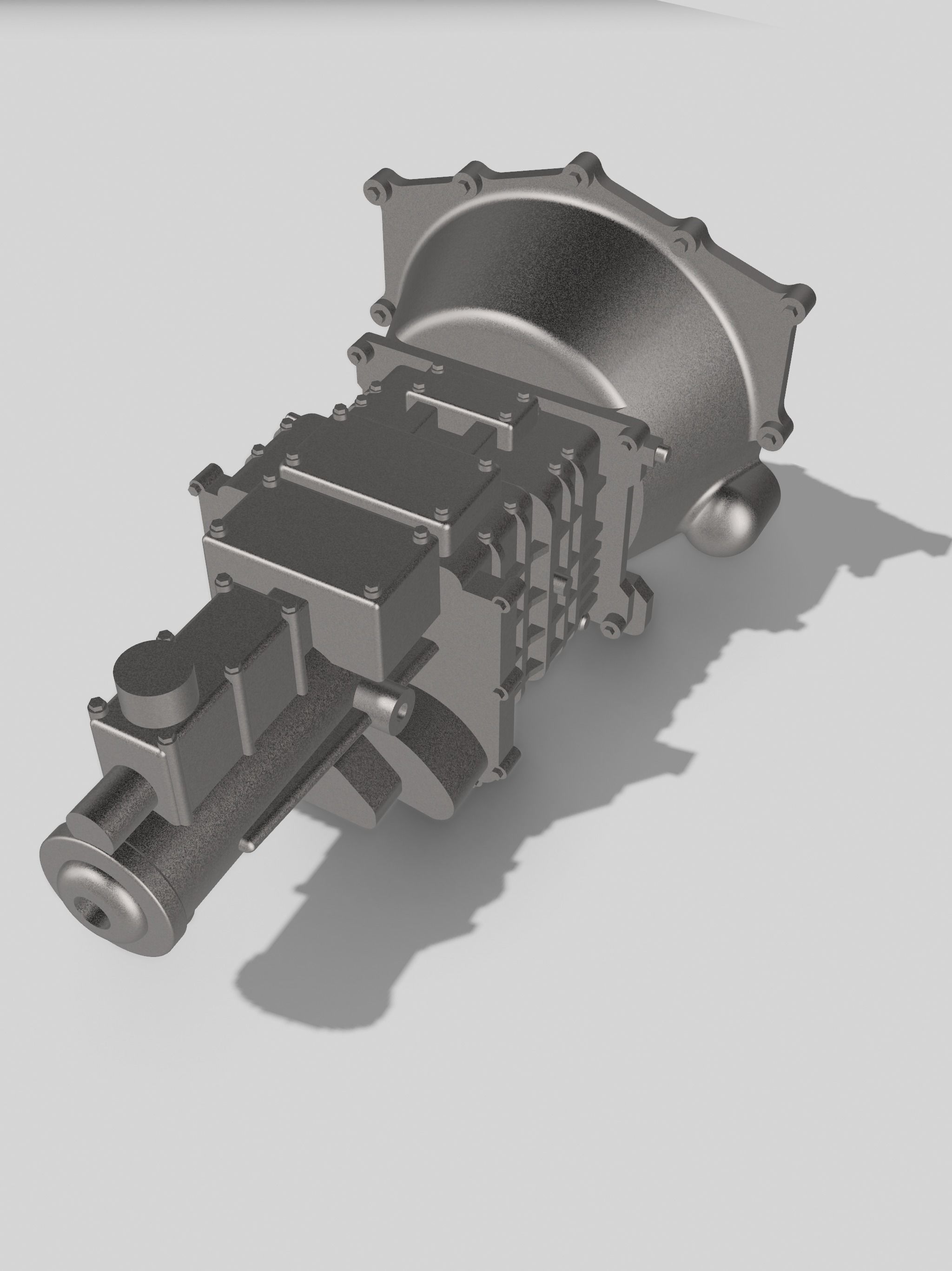 Tremec TR6060 Gearbox Transmission with bellhousing 3D print model_1