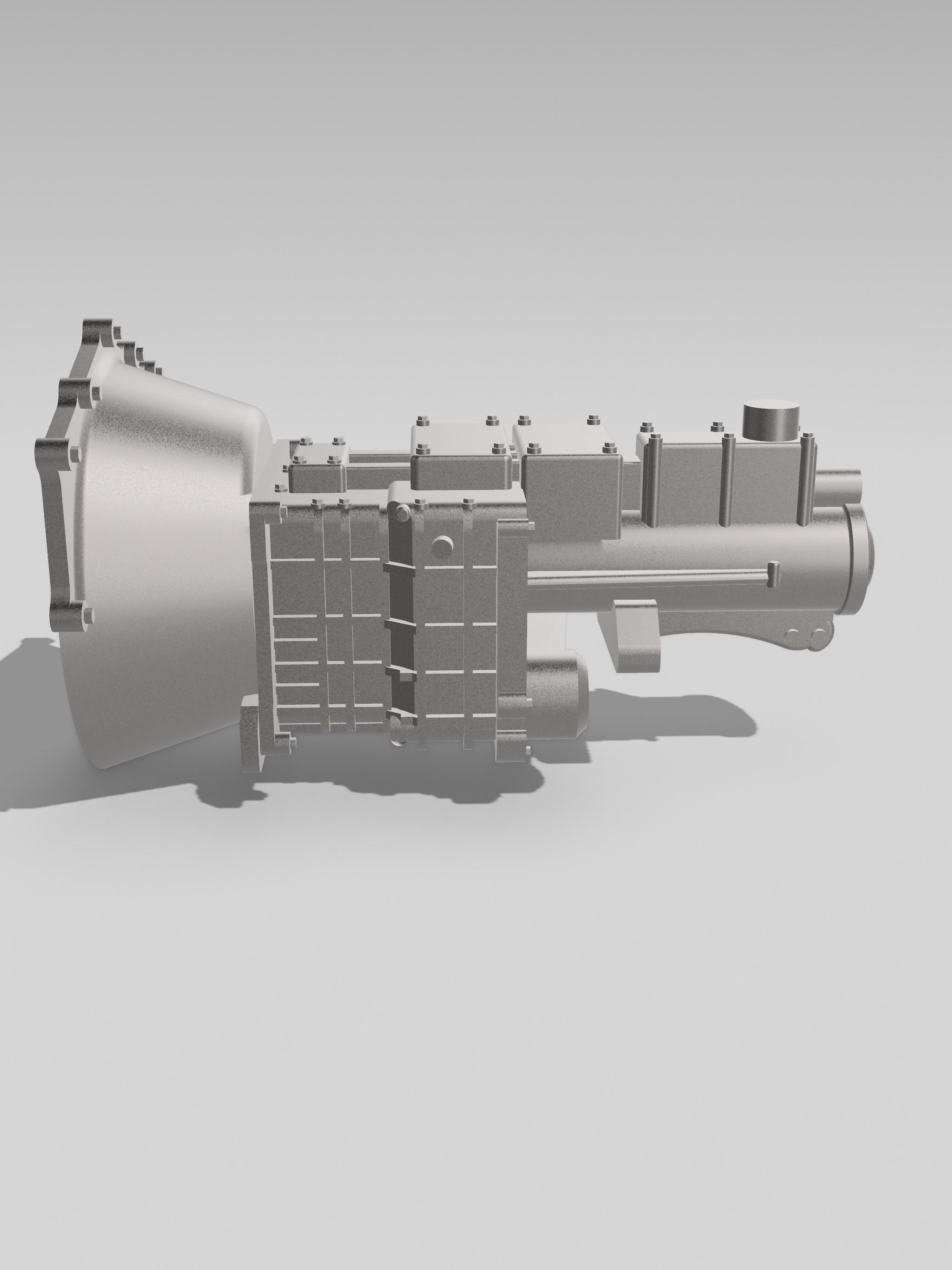 Tremec TR6060 Gearbox Transmission with bellhousing 3D print model_4